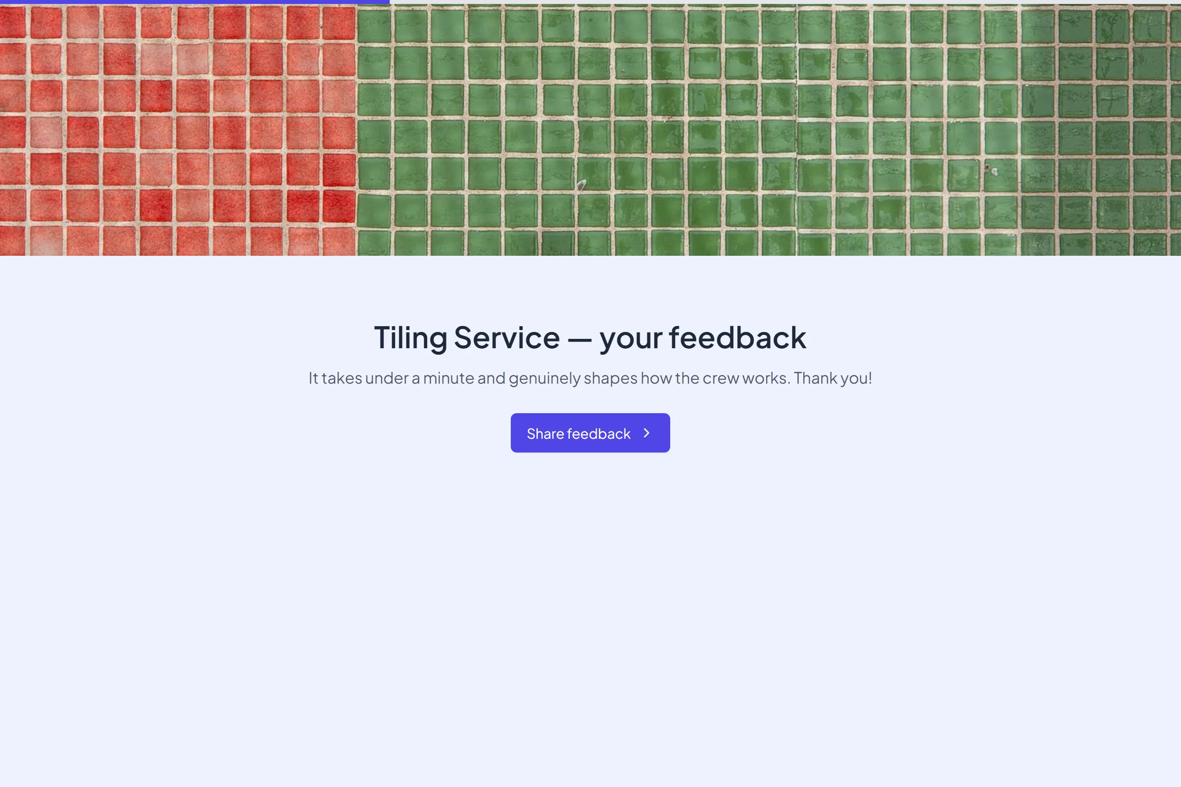 Tiling Service Satisfaction Survey template preview