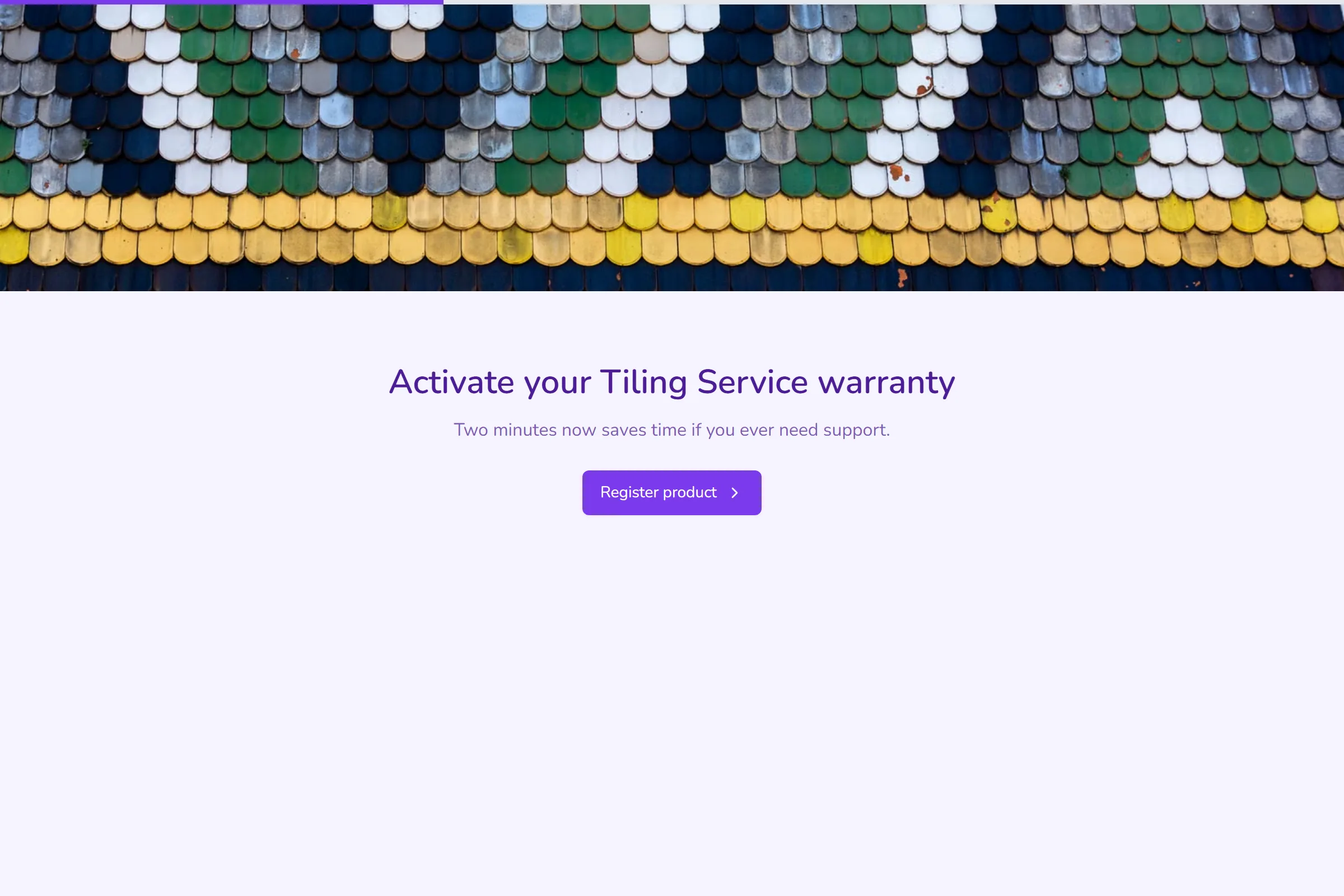 Tiling Service Warranty Registration template preview