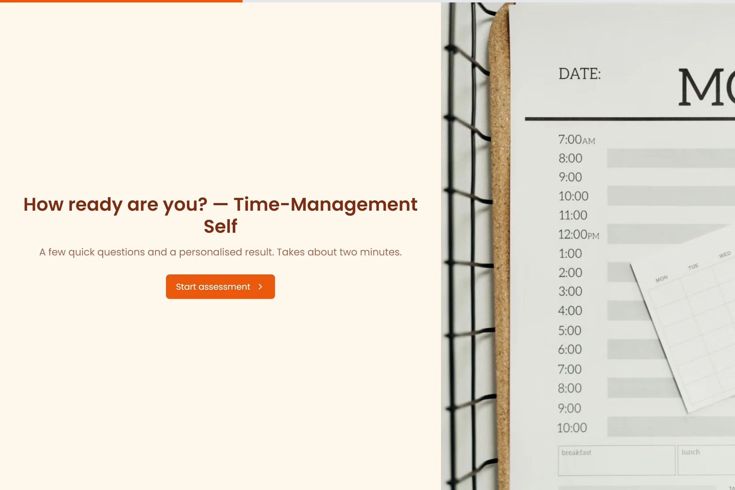Time-Management Self-Assessment template preview