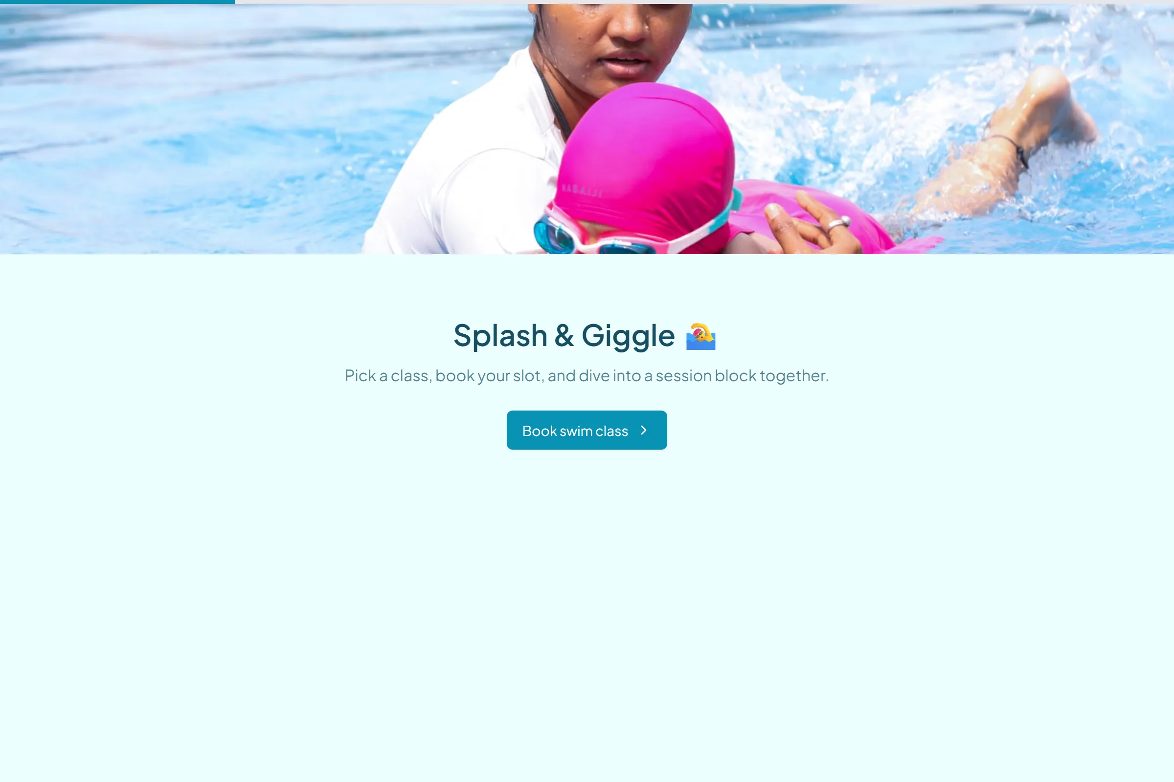 Toddler Swim Class Booking template preview