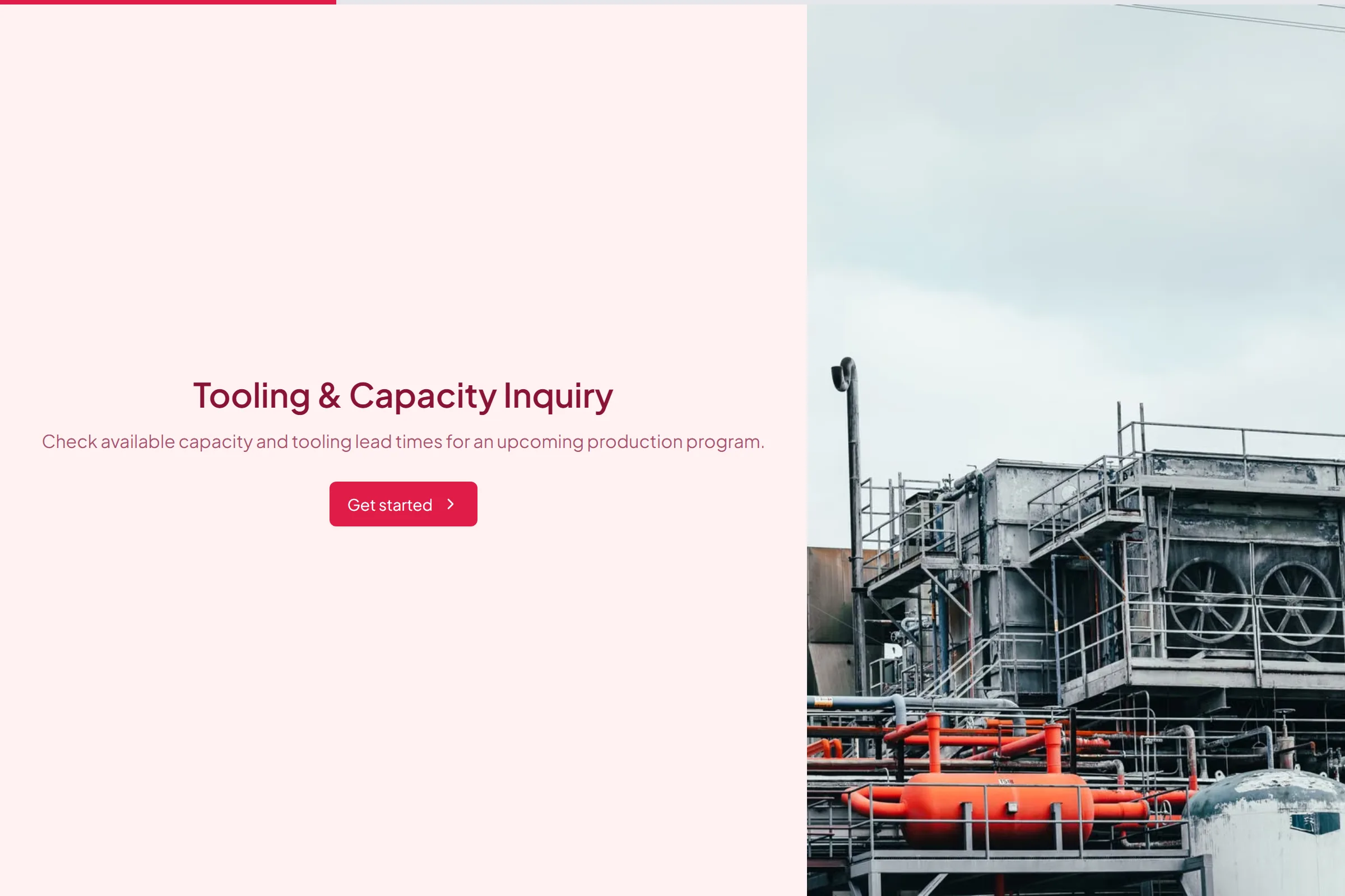 Tooling & Capacity Inquiry template preview