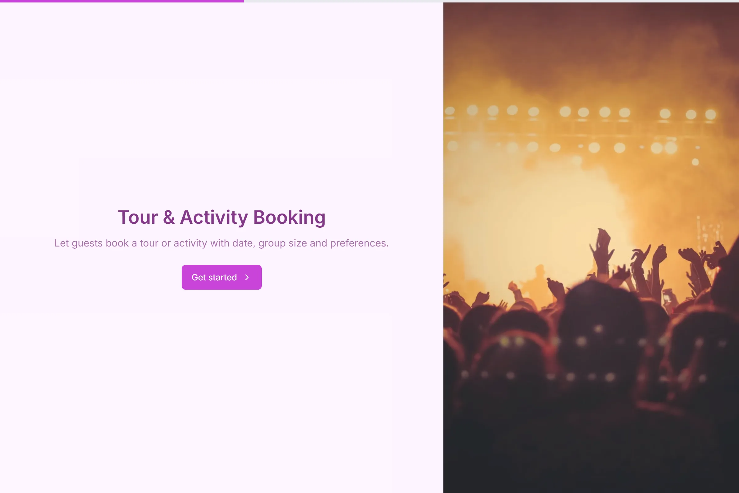 Tour & Activity Booking template preview