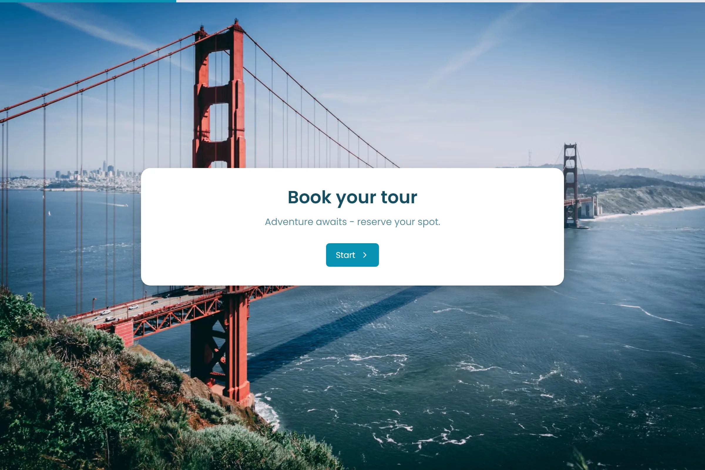Tour Booking template preview