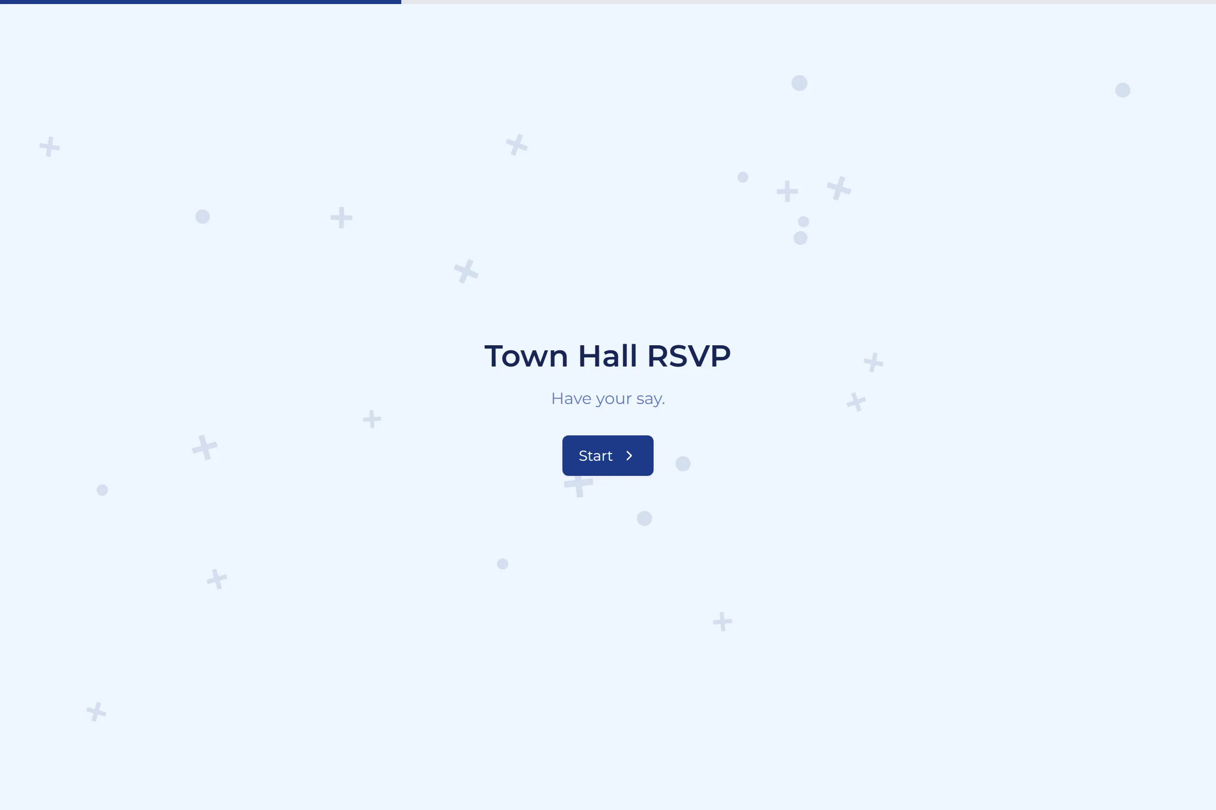 Town Hall RSVP template preview