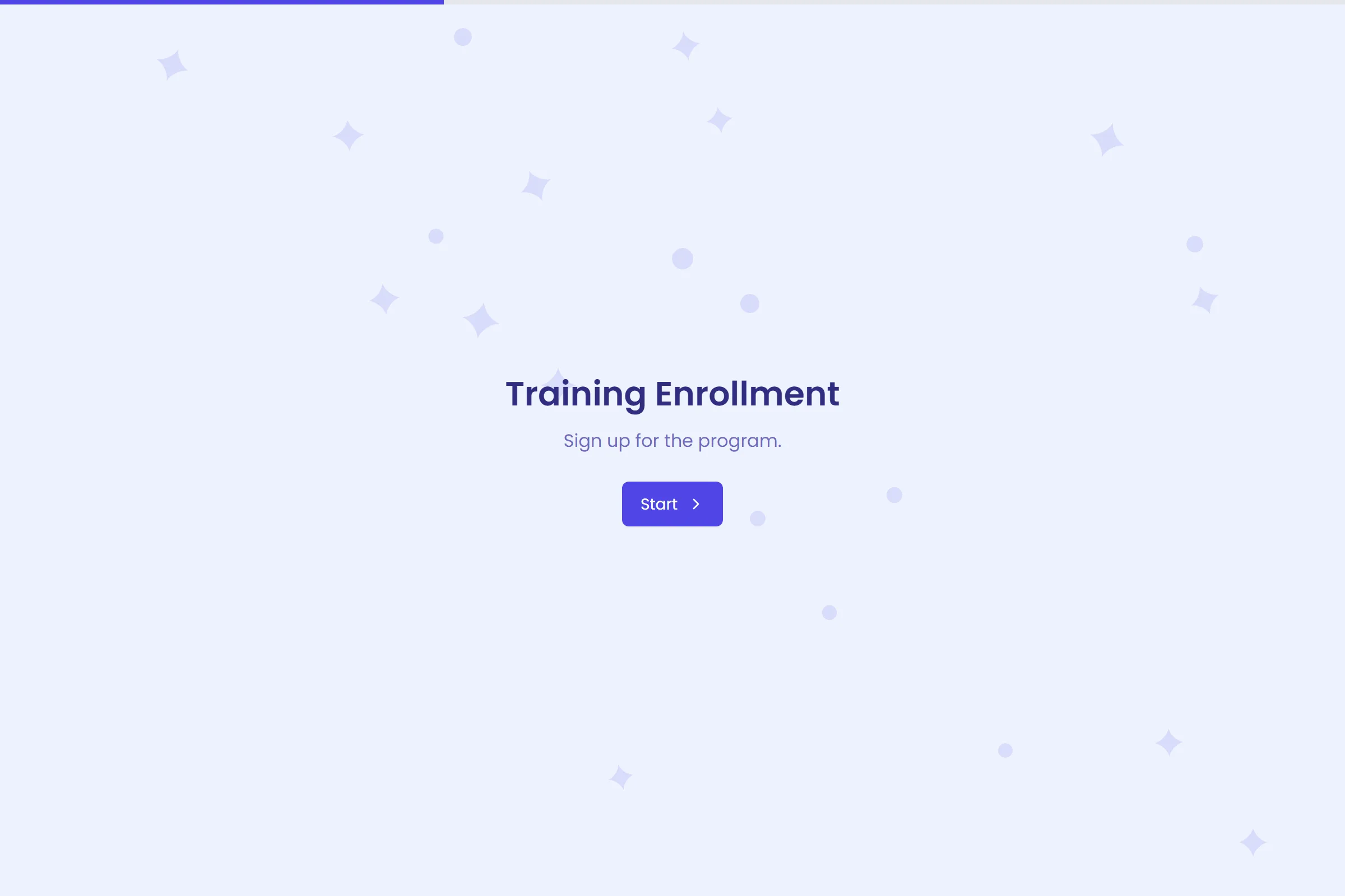 Training Enrollment template preview