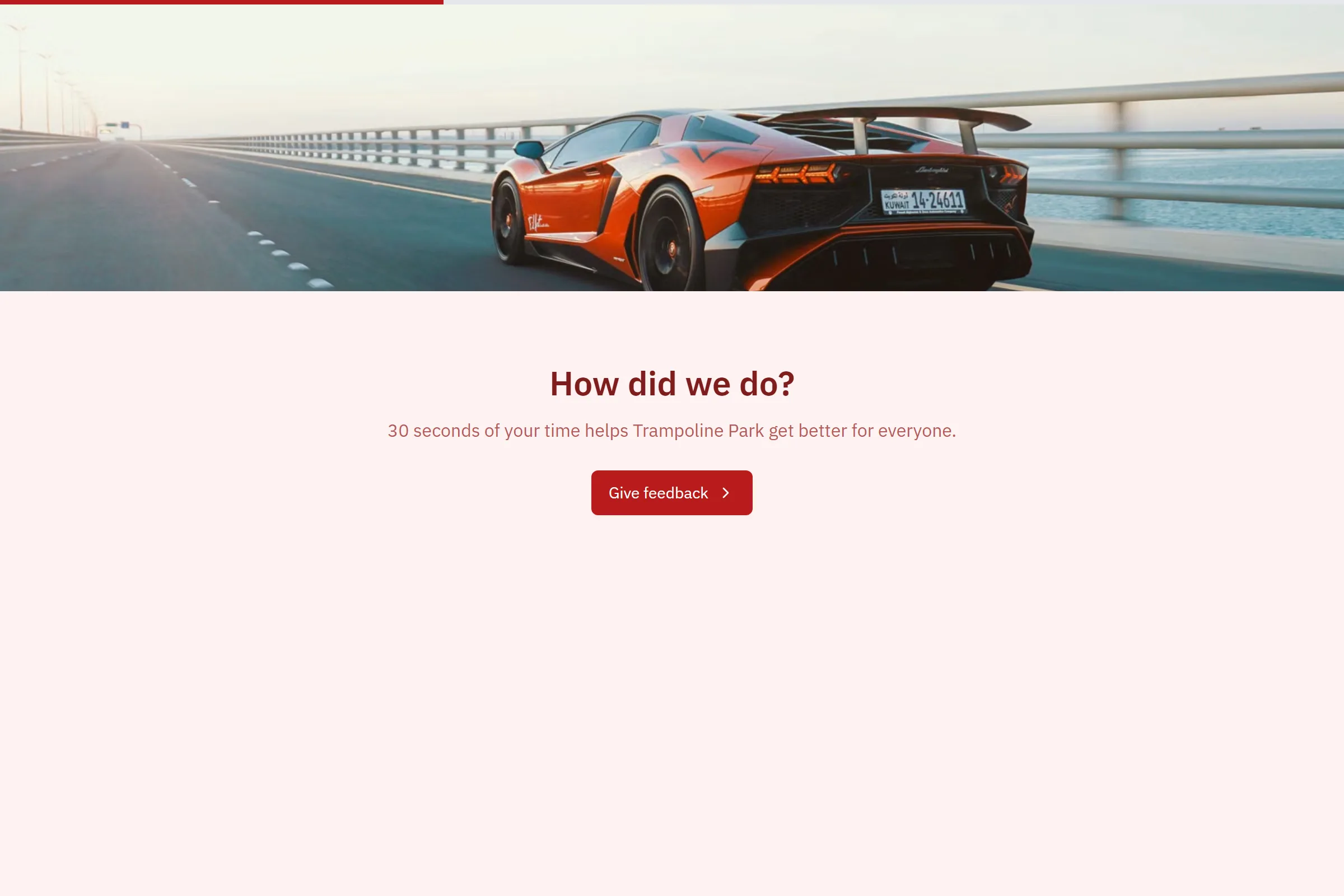 Trampoline Park Quick Feedback template preview