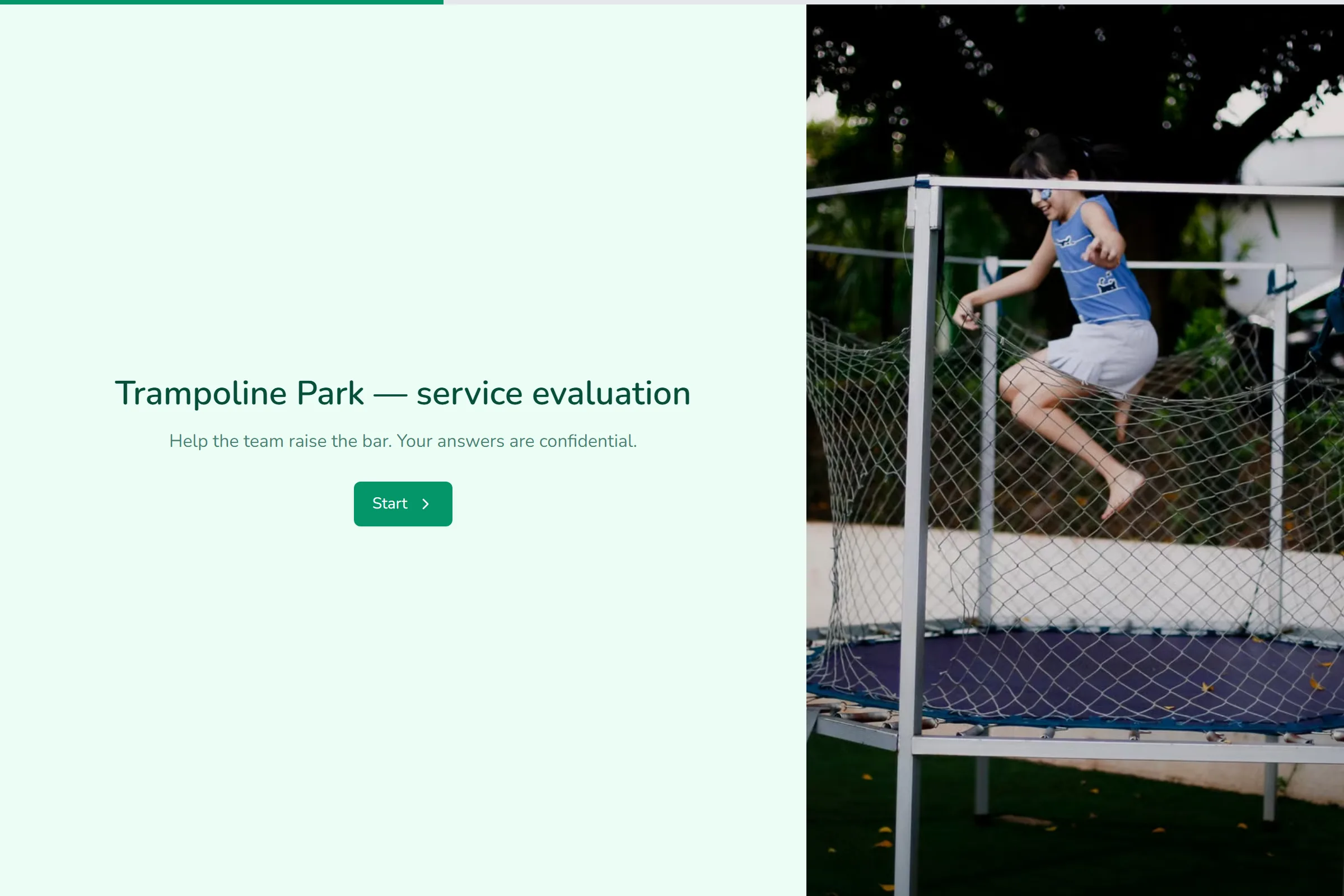 Trampoline Park Service Evaluation template preview