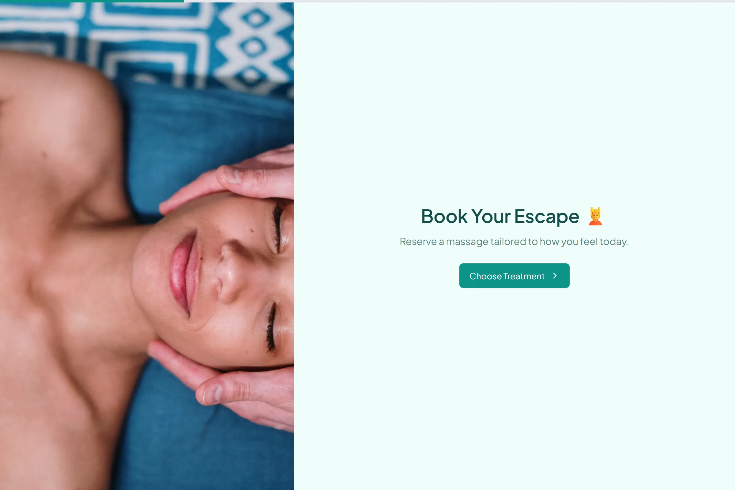 Tranquil Spa Massage Booking template preview