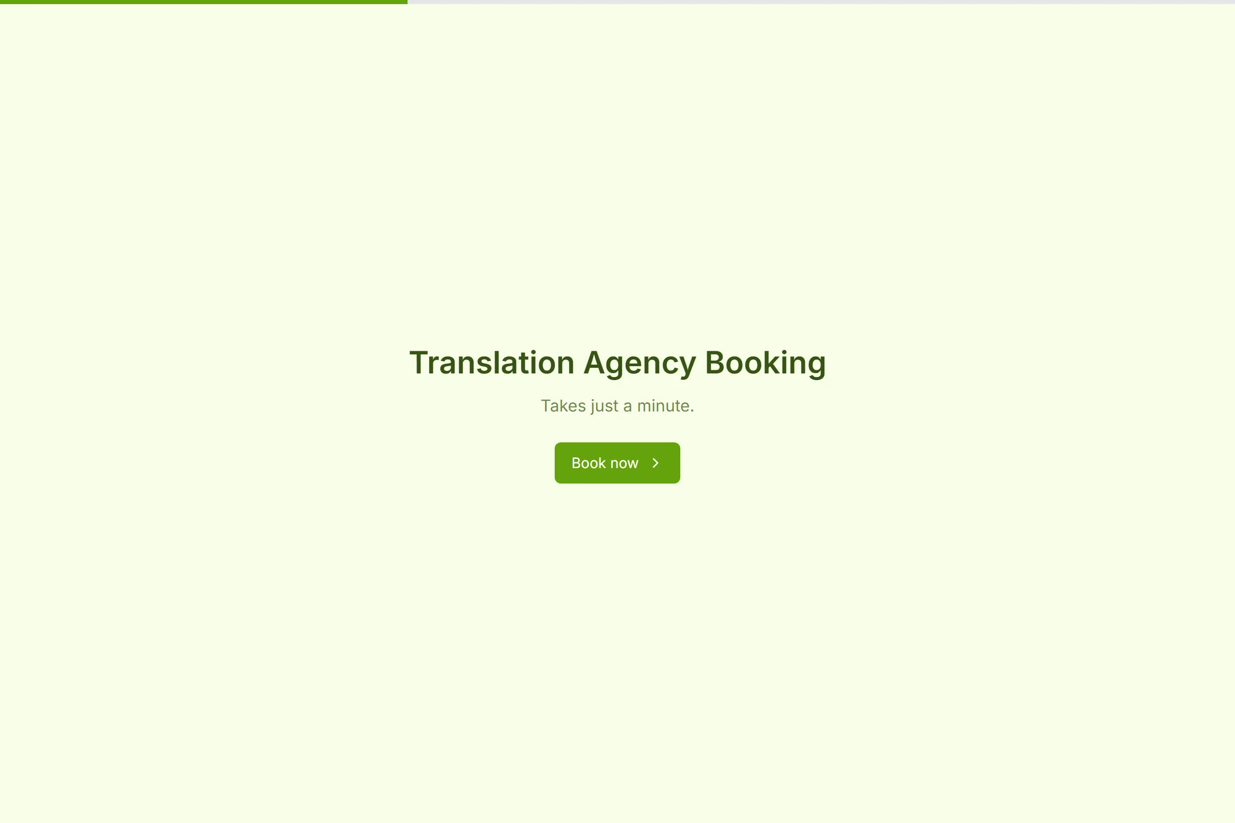 Translation Agency Booking template preview