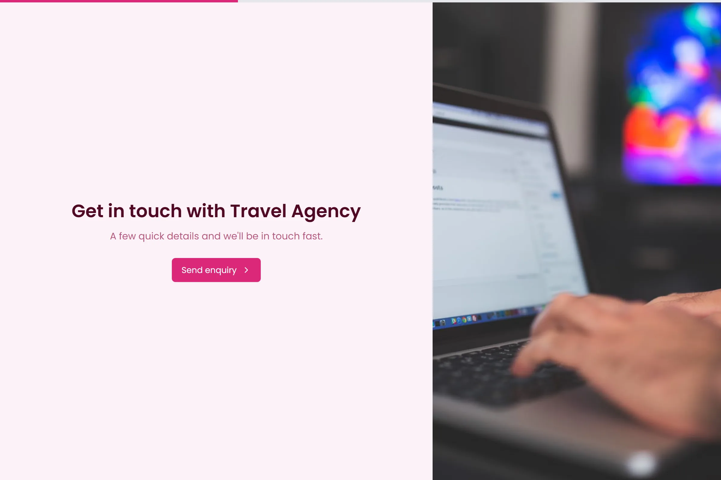 Travel Agency Enquiry template preview