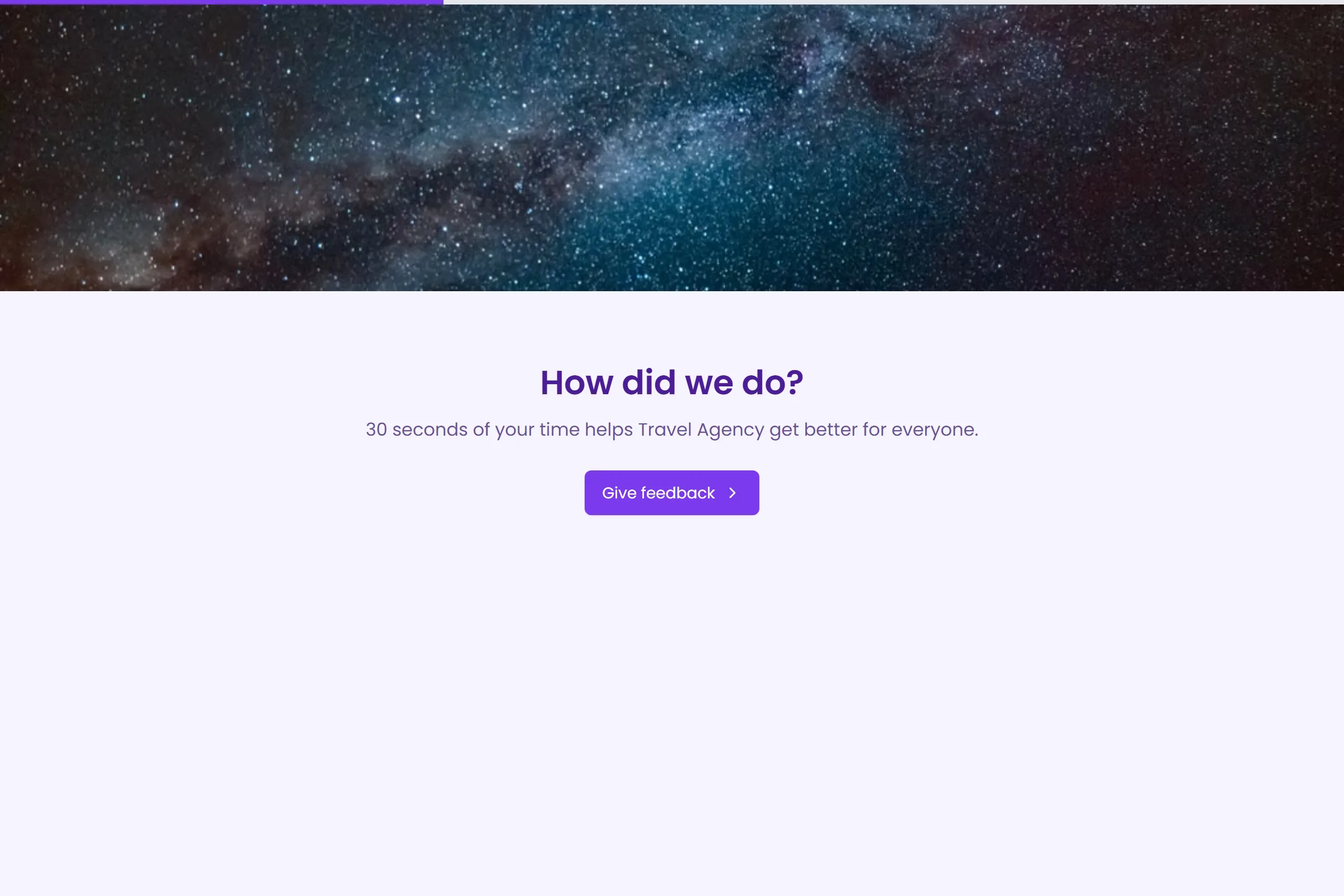 Travel Agency Quick Feedback template preview