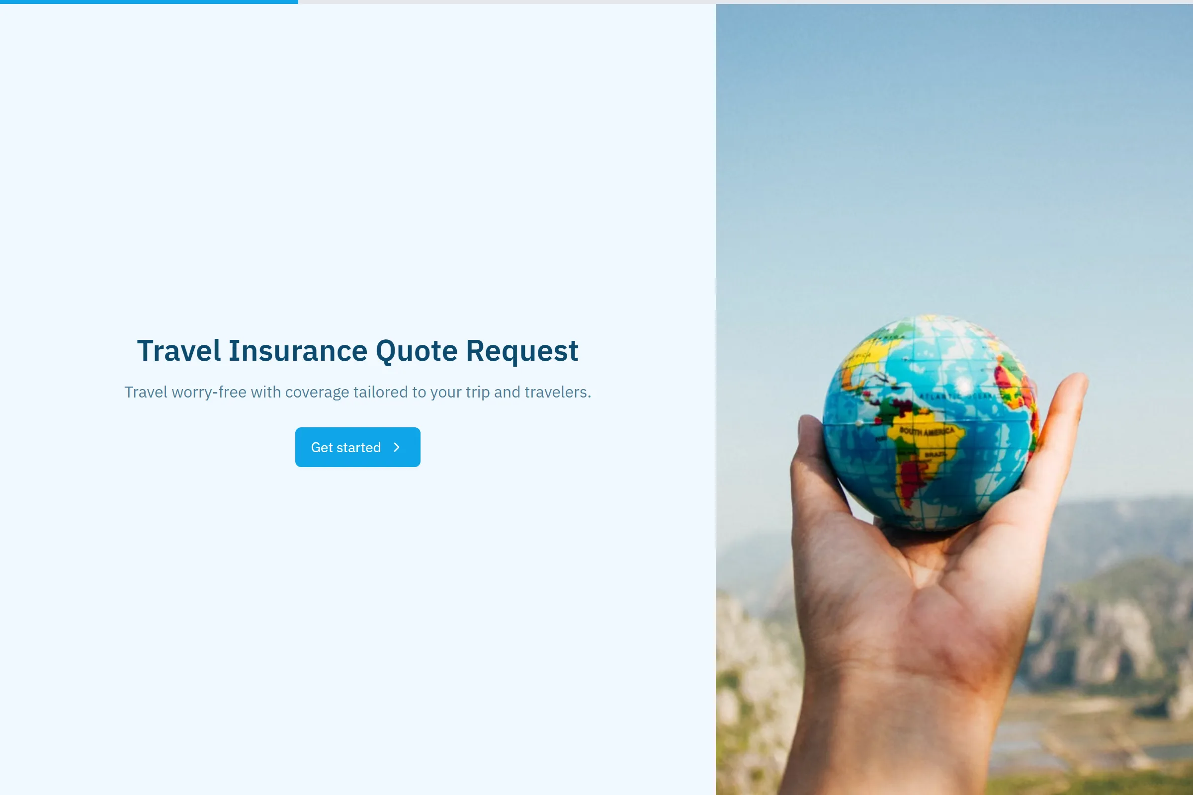 Travel Insurance Quote Request template preview