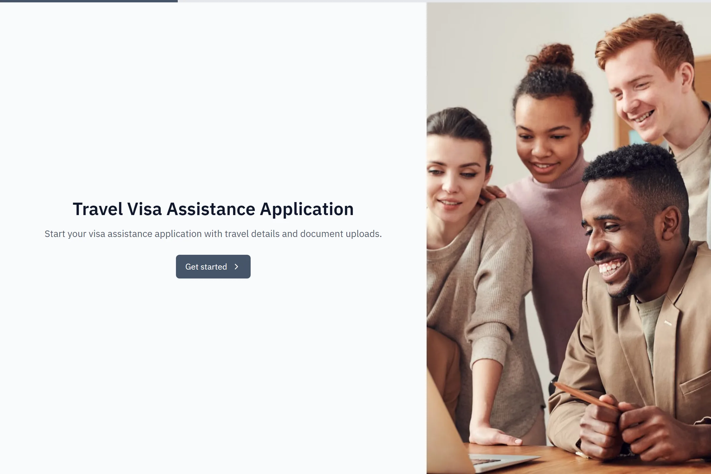 Travel Visa Assistance Application template preview