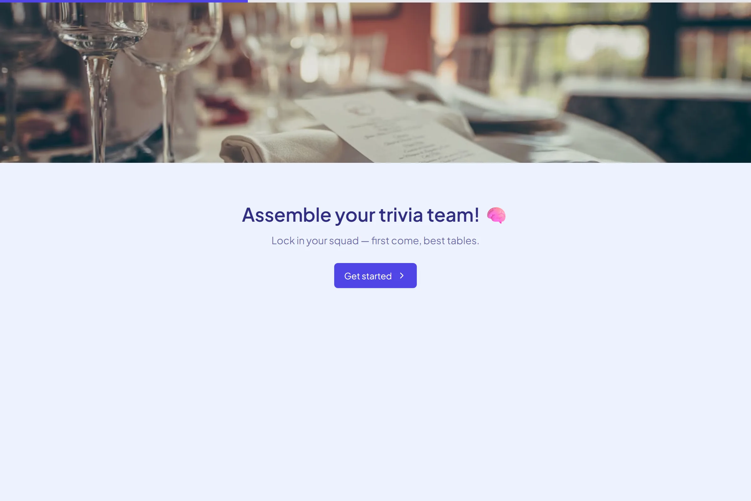 Trivia Night Team Registration template preview