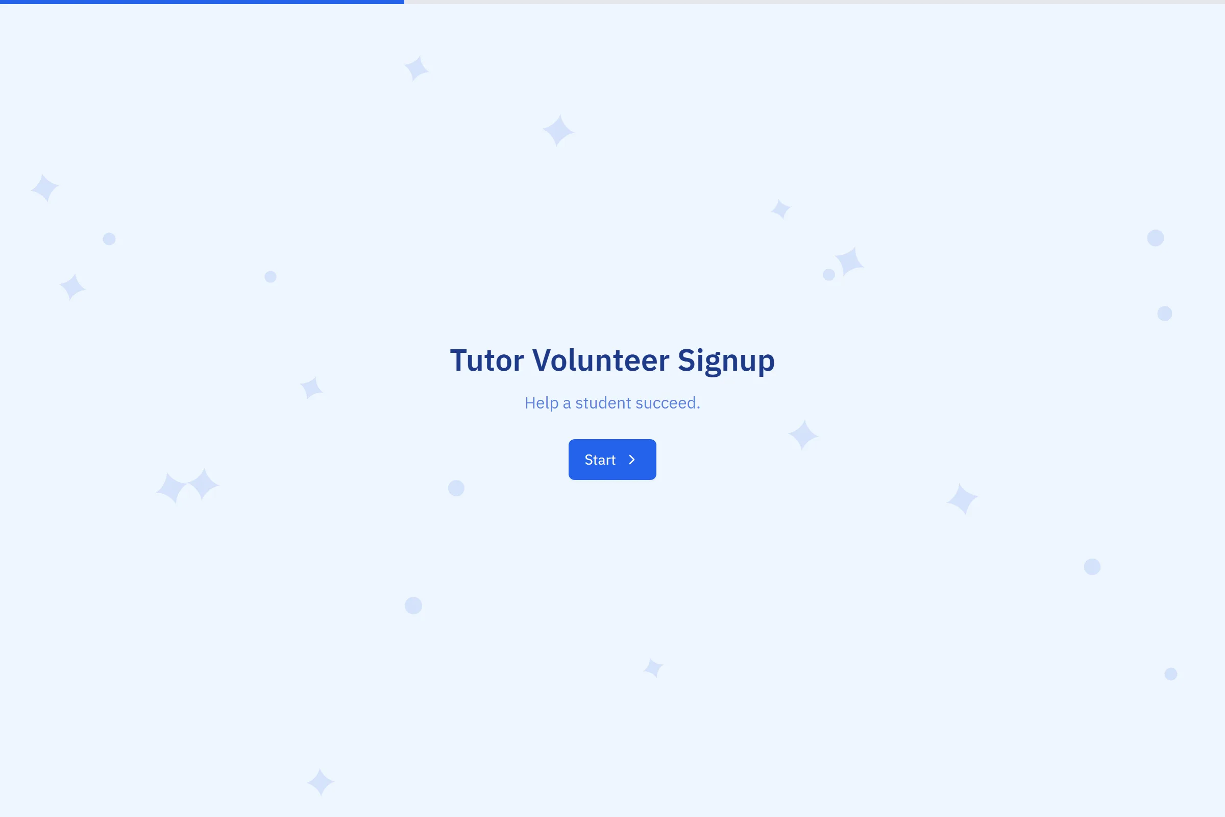 Tutor Volunteer Signup template preview