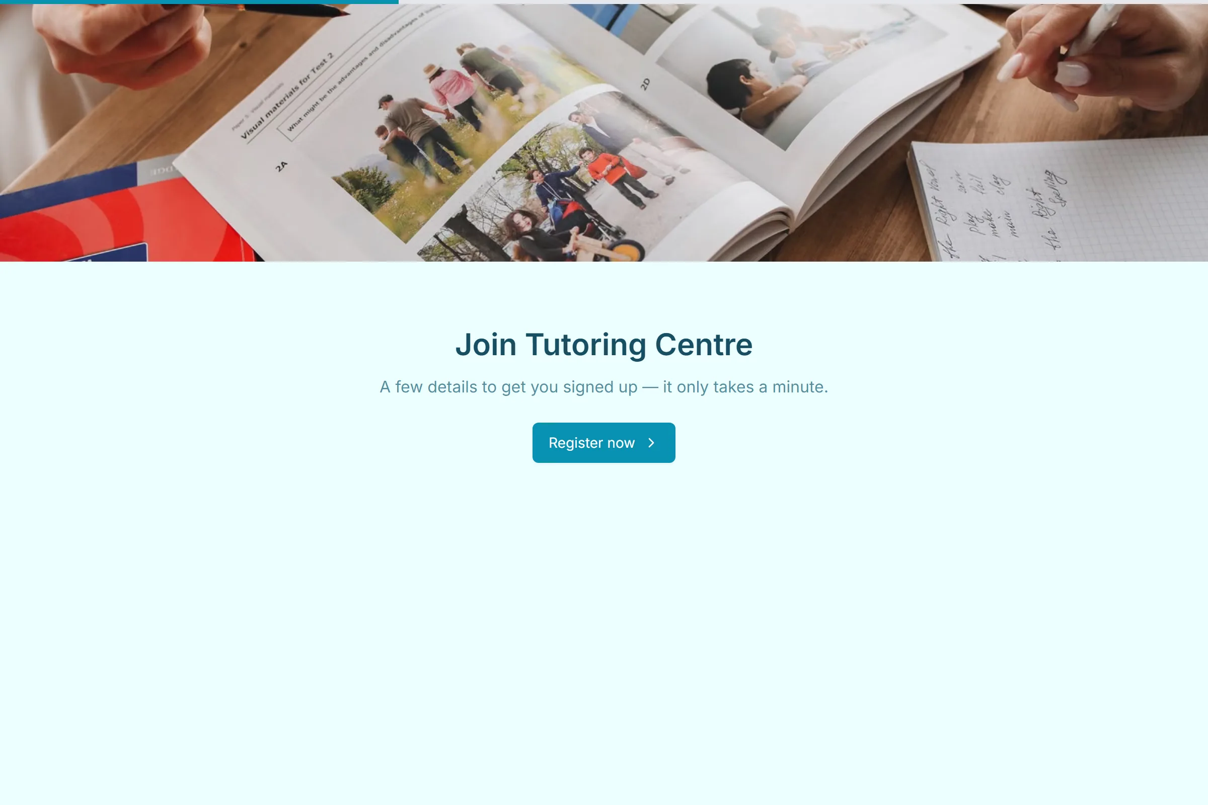Tutoring Centre Class Registration template preview