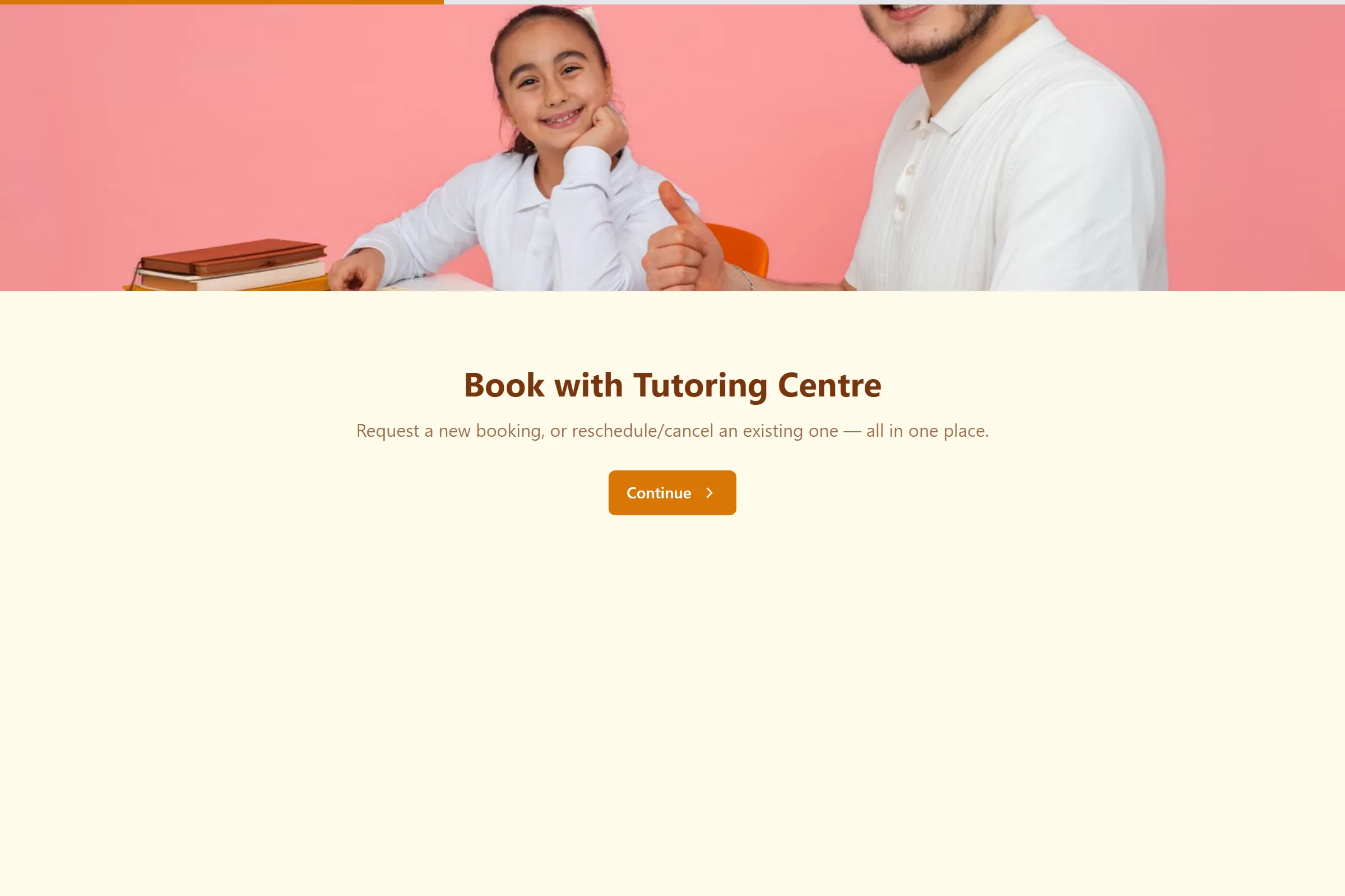 Tutoring Centre Reschedule / Cancel Request template preview