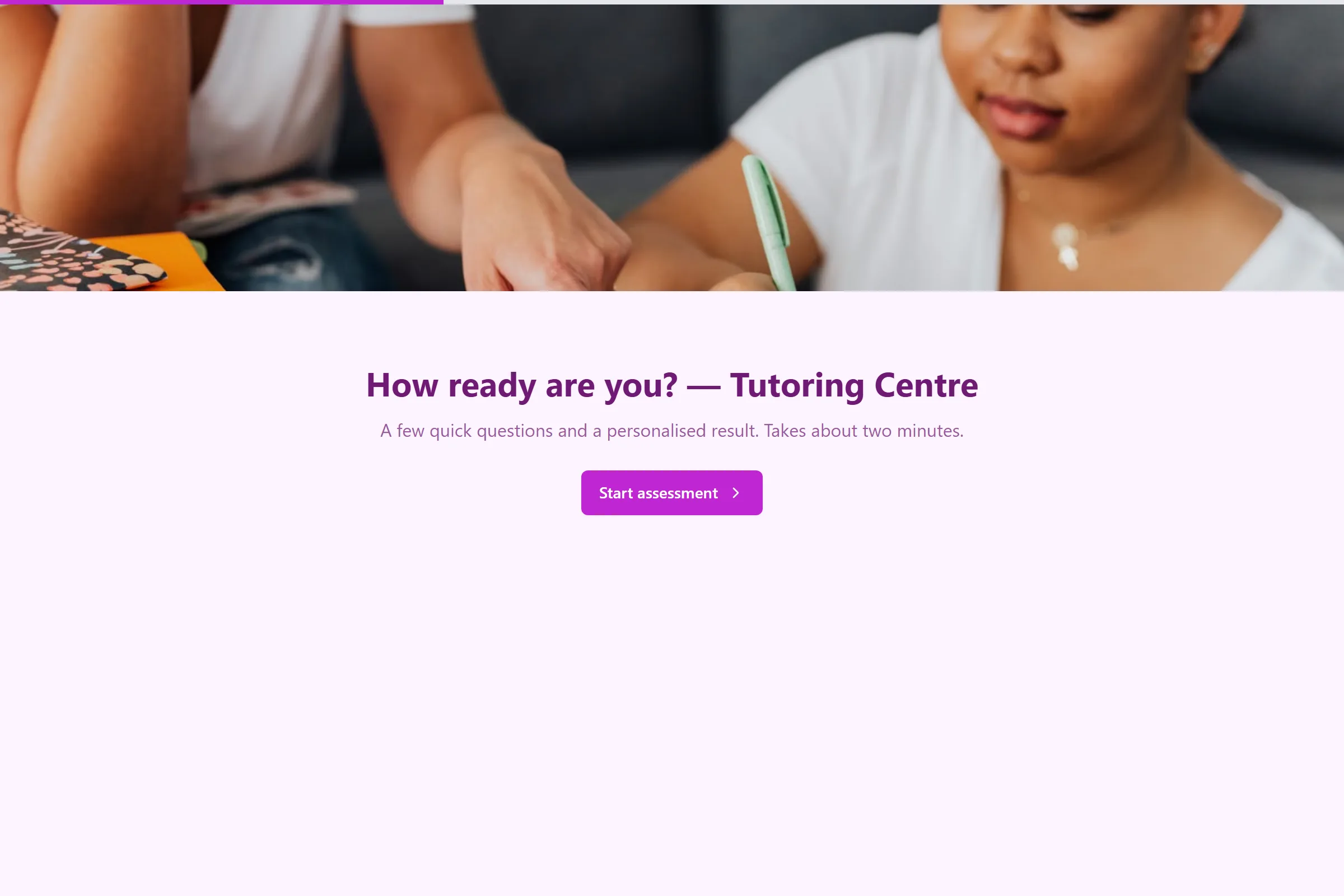 Tutoring Centre Skills & Goals Assessment template preview