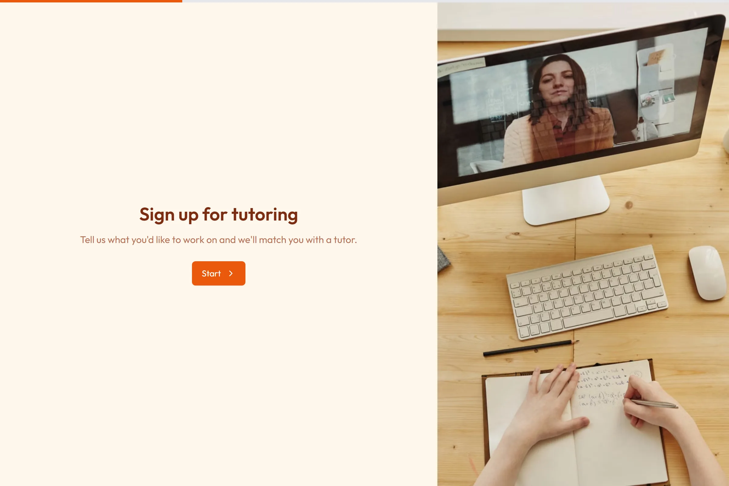 Tutoring Signup template preview