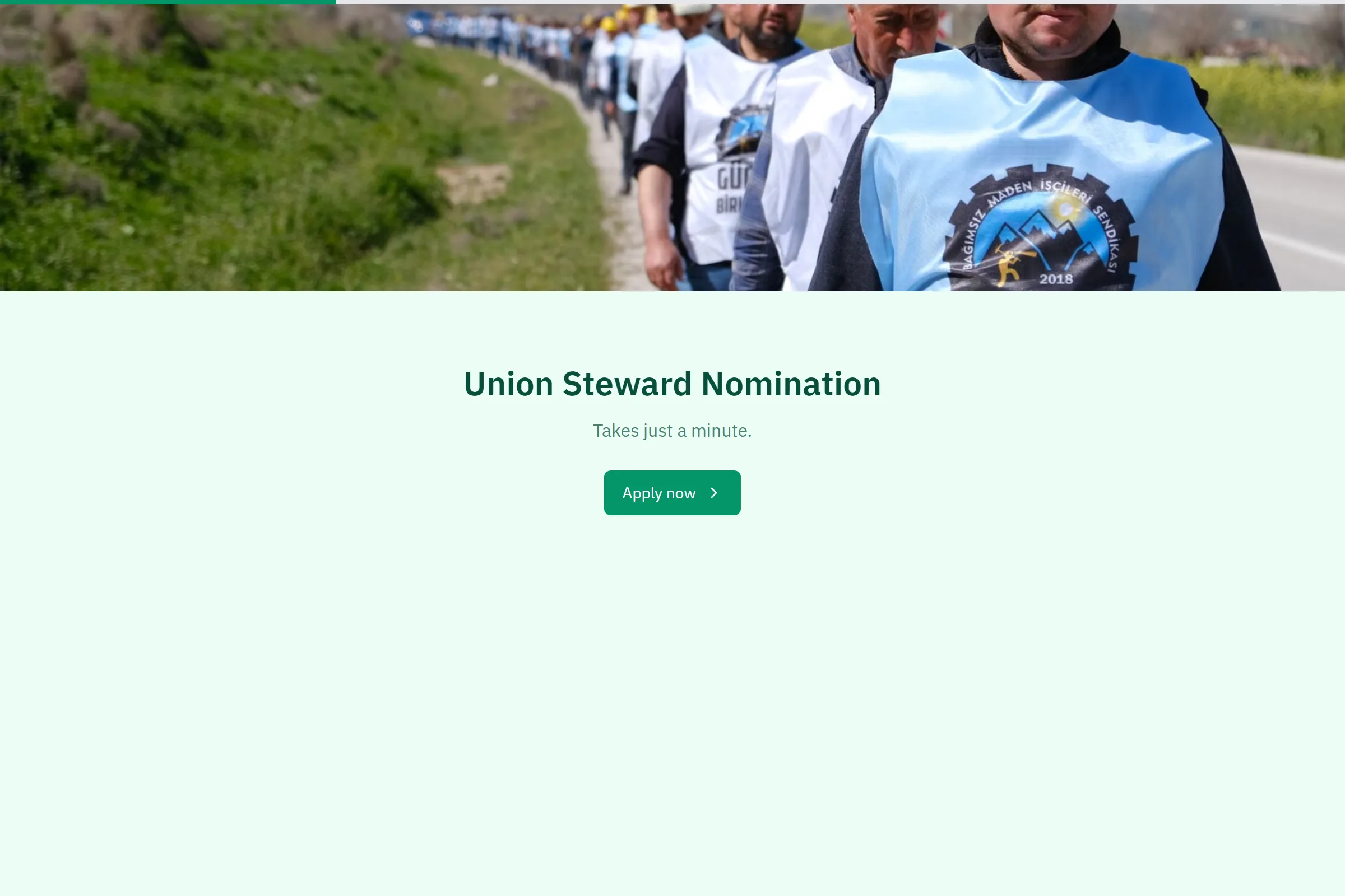 Union Steward Nomination template preview