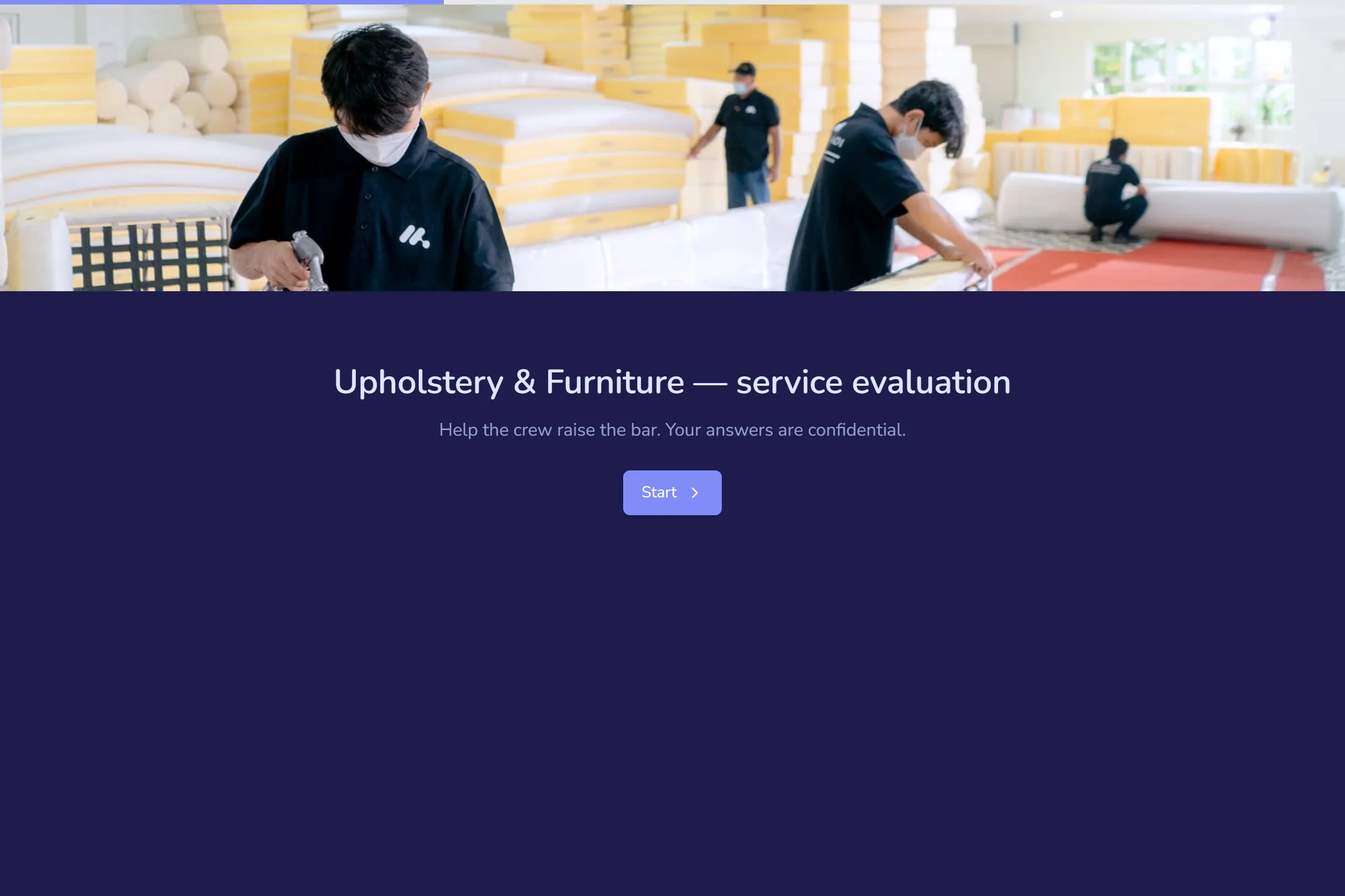 Upholstery & Furniture Service Evaluation template preview