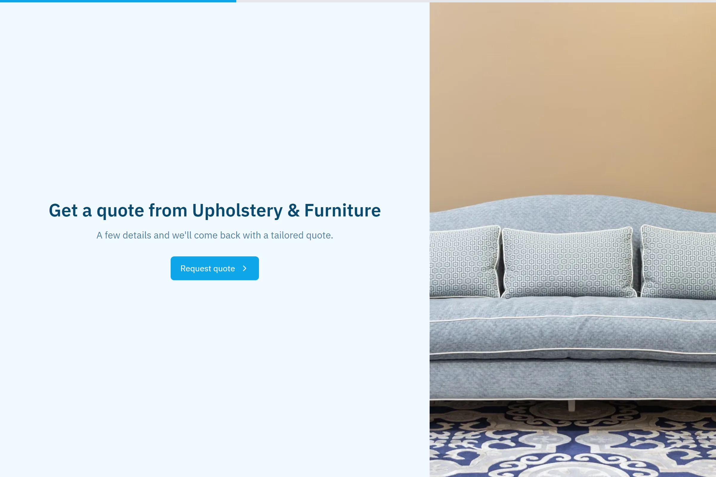 Upholstery & Furniture Site Survey Request template preview