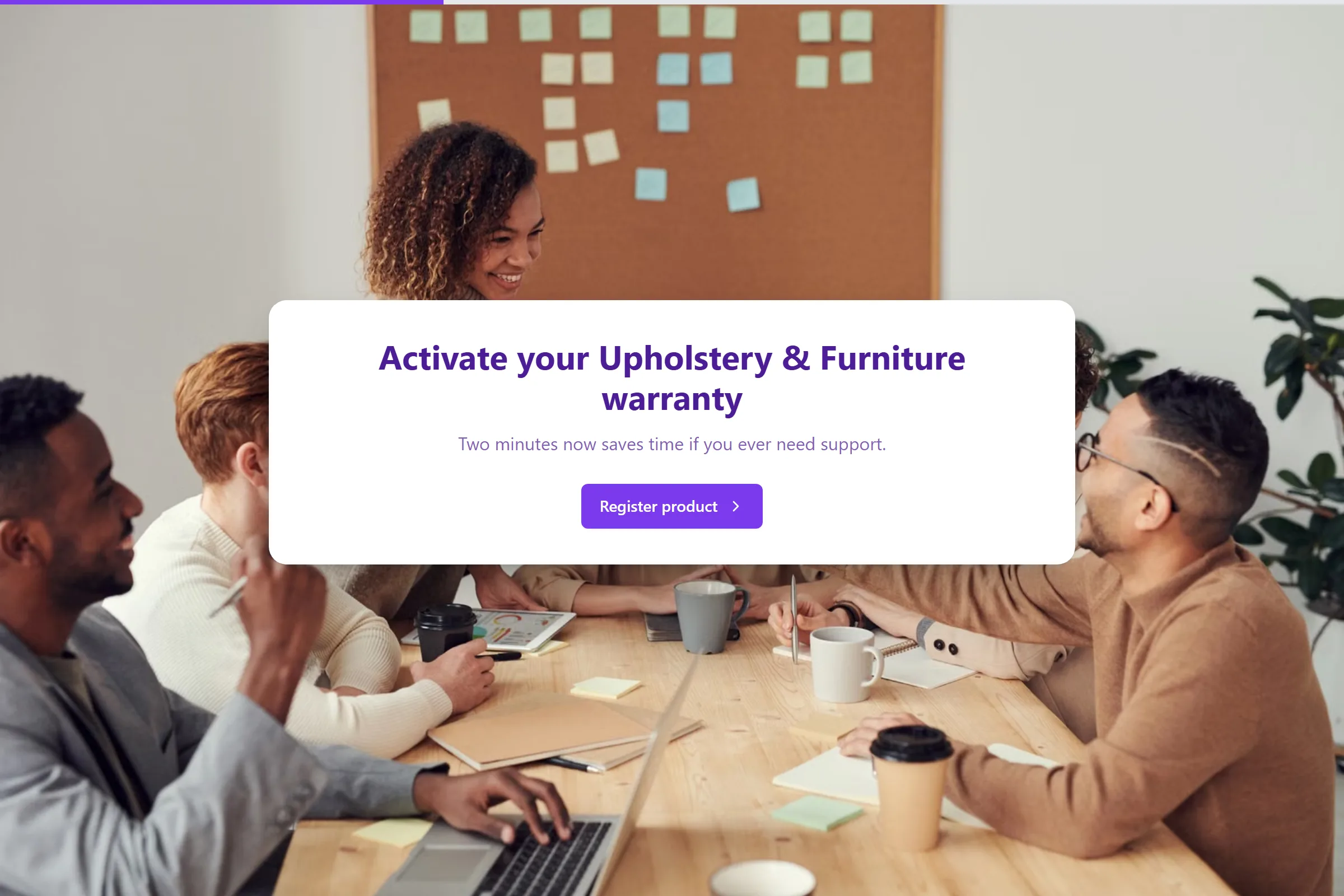 Upholstery & Furniture Warranty Registration template preview