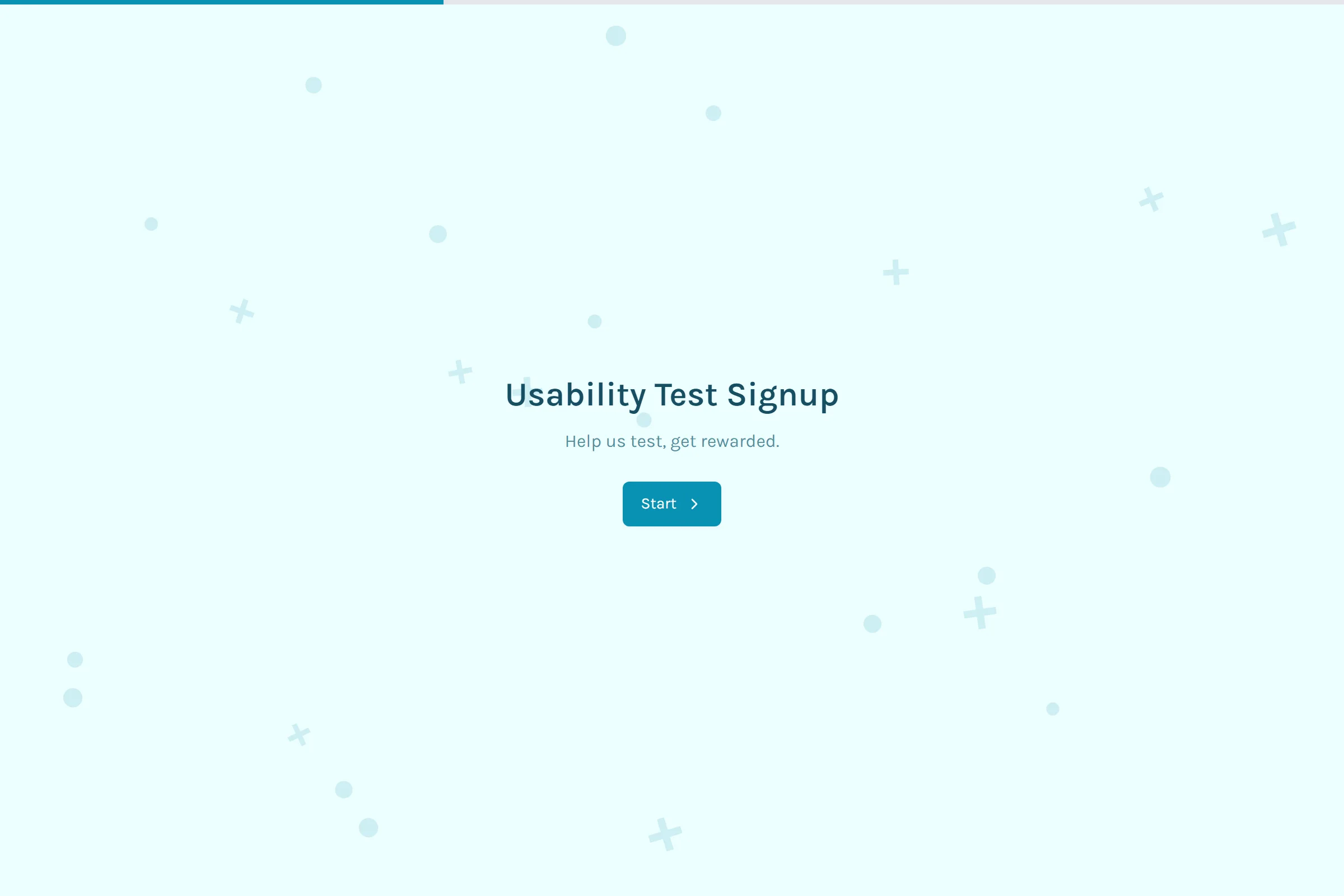 Usability Test Signup template preview