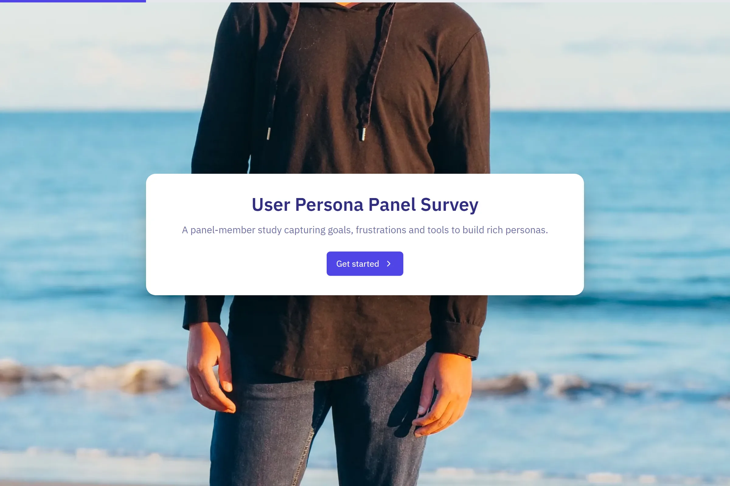 User Persona Panel Survey template preview