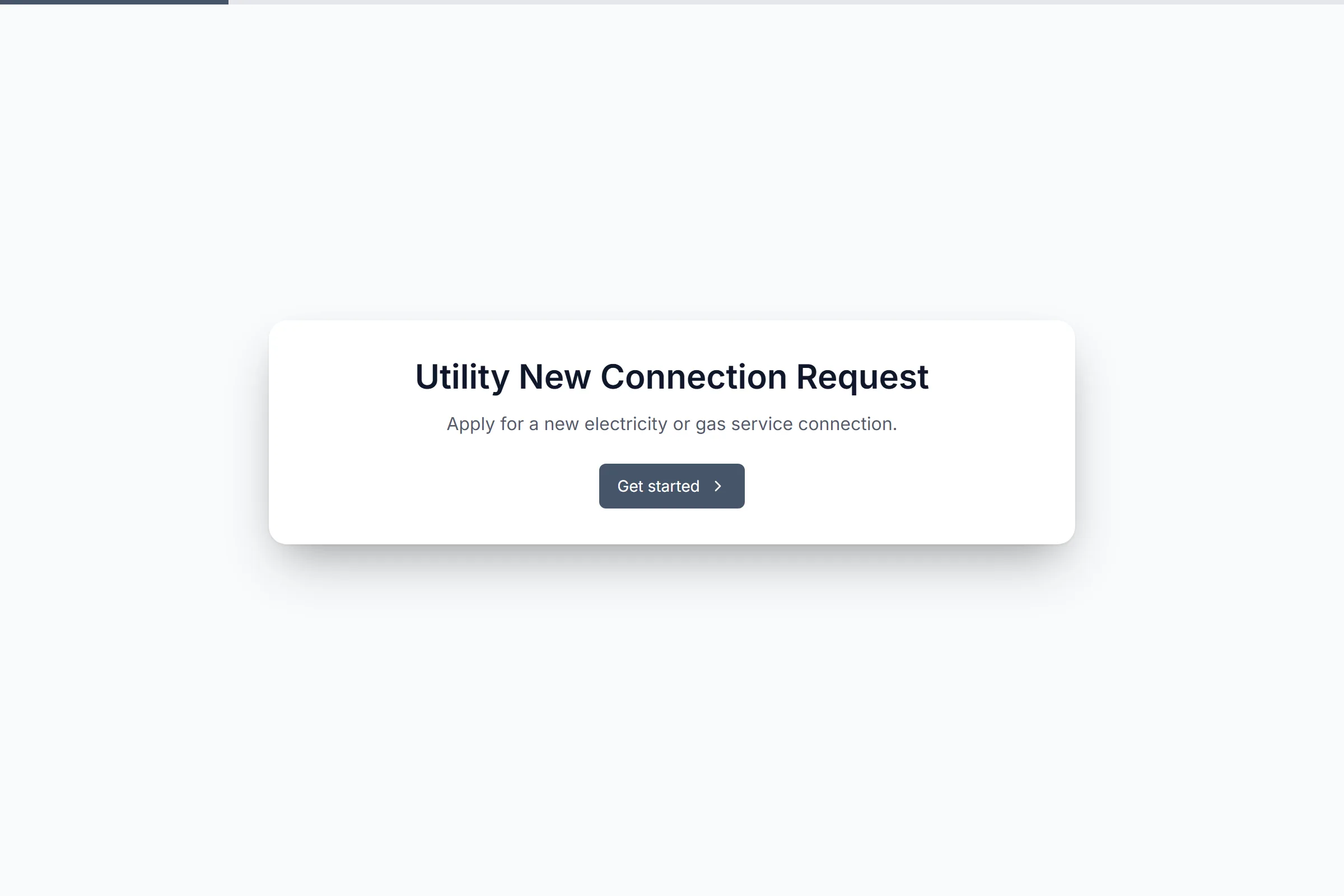 Utility New Connection Request template preview