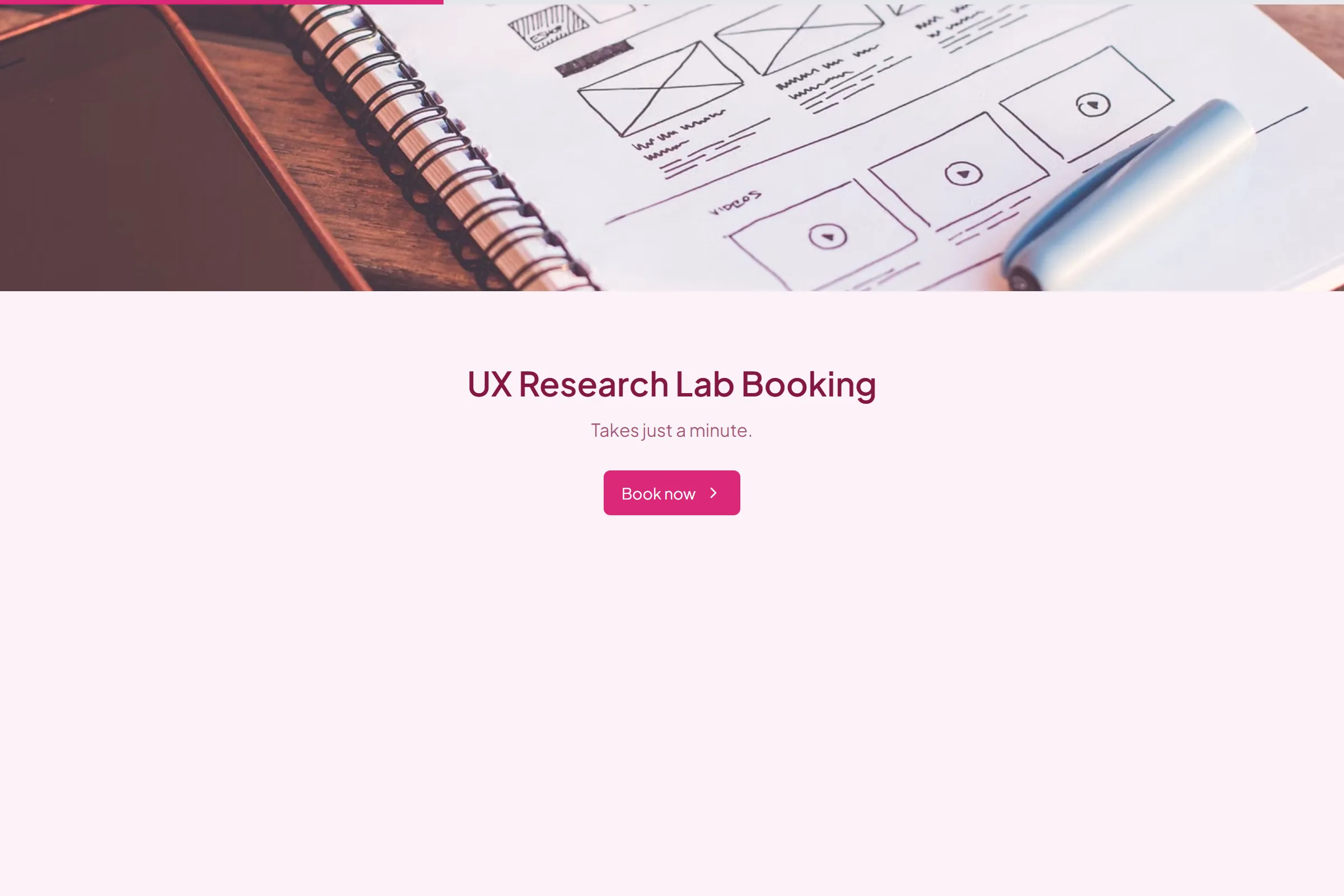 UX Research Lab Booking template preview