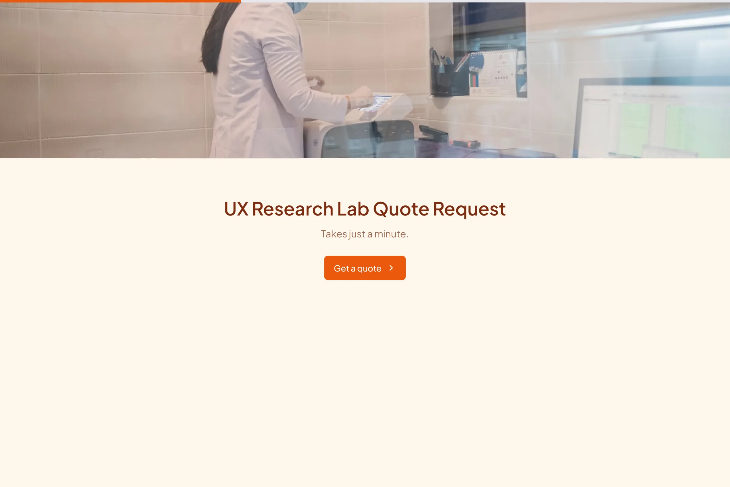 UX Research Lab Quote Request template preview