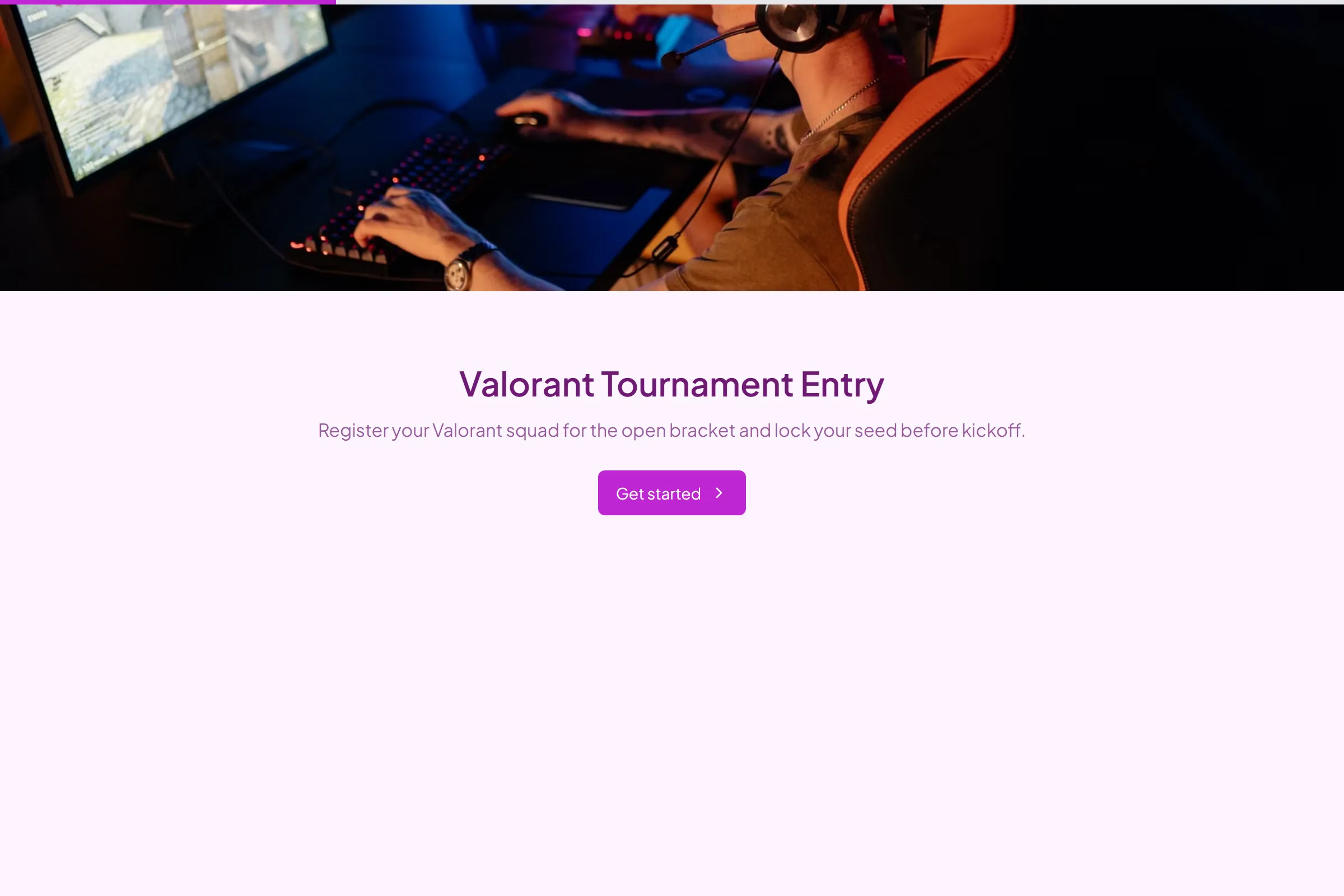 Valorant Tournament Entry template preview