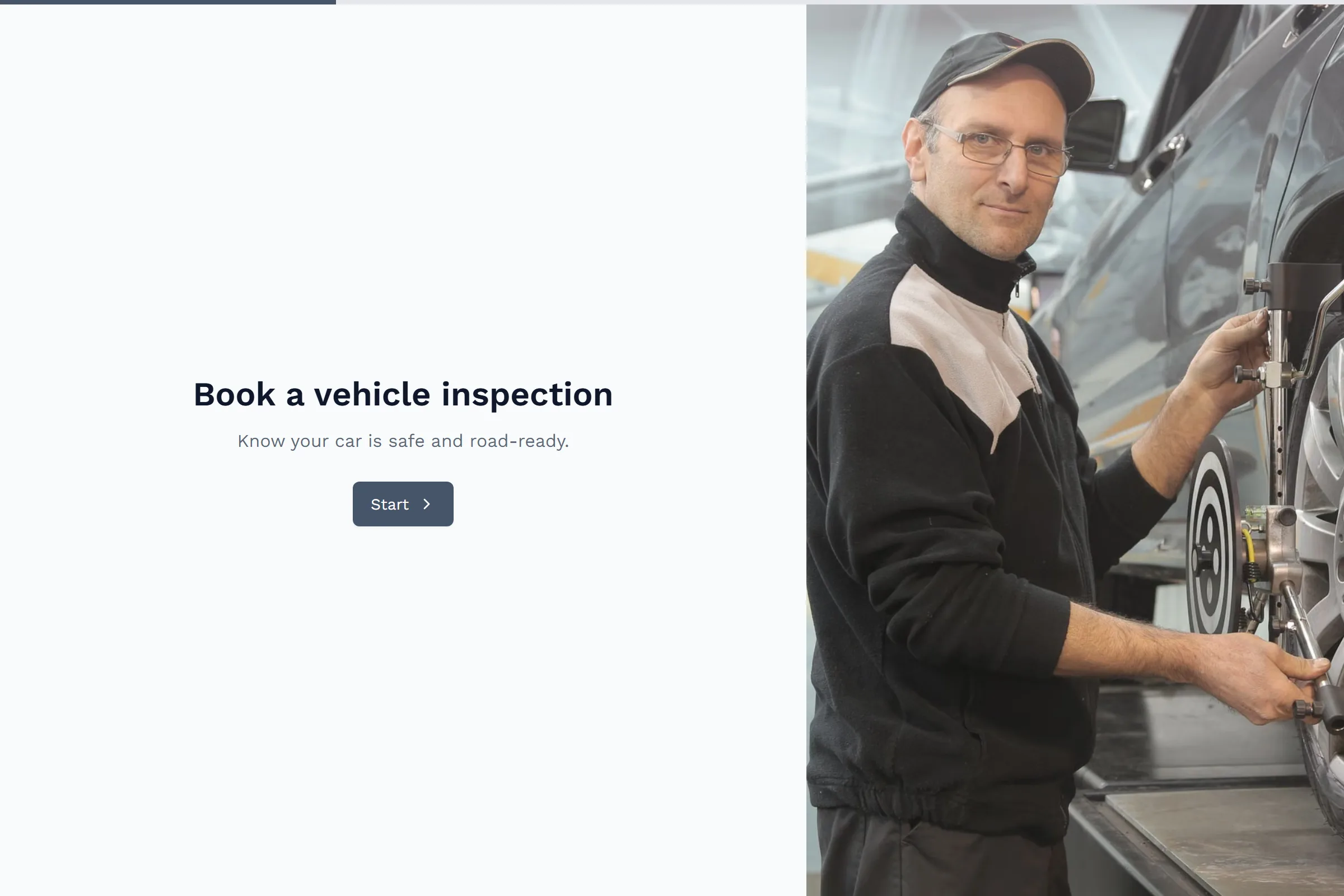 Vehicle Inspection Booking template preview