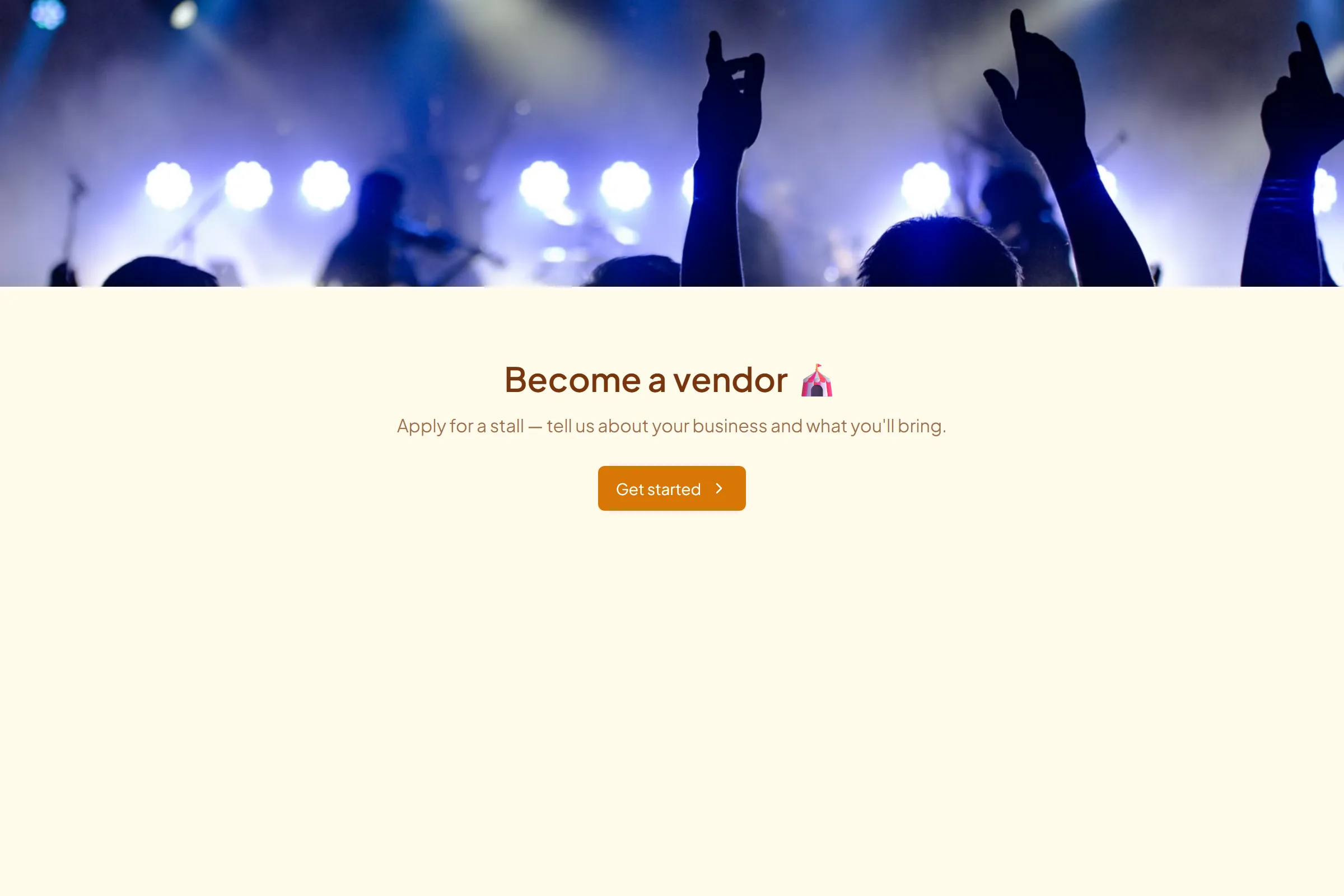 Vendor Application template preview