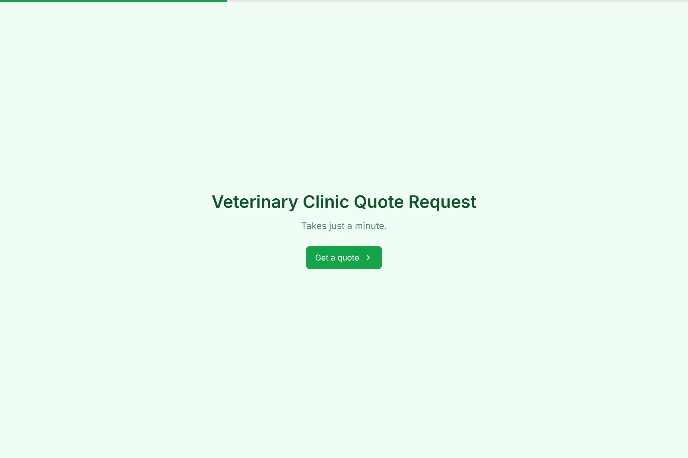 Veterinary Clinic Quote Request template preview