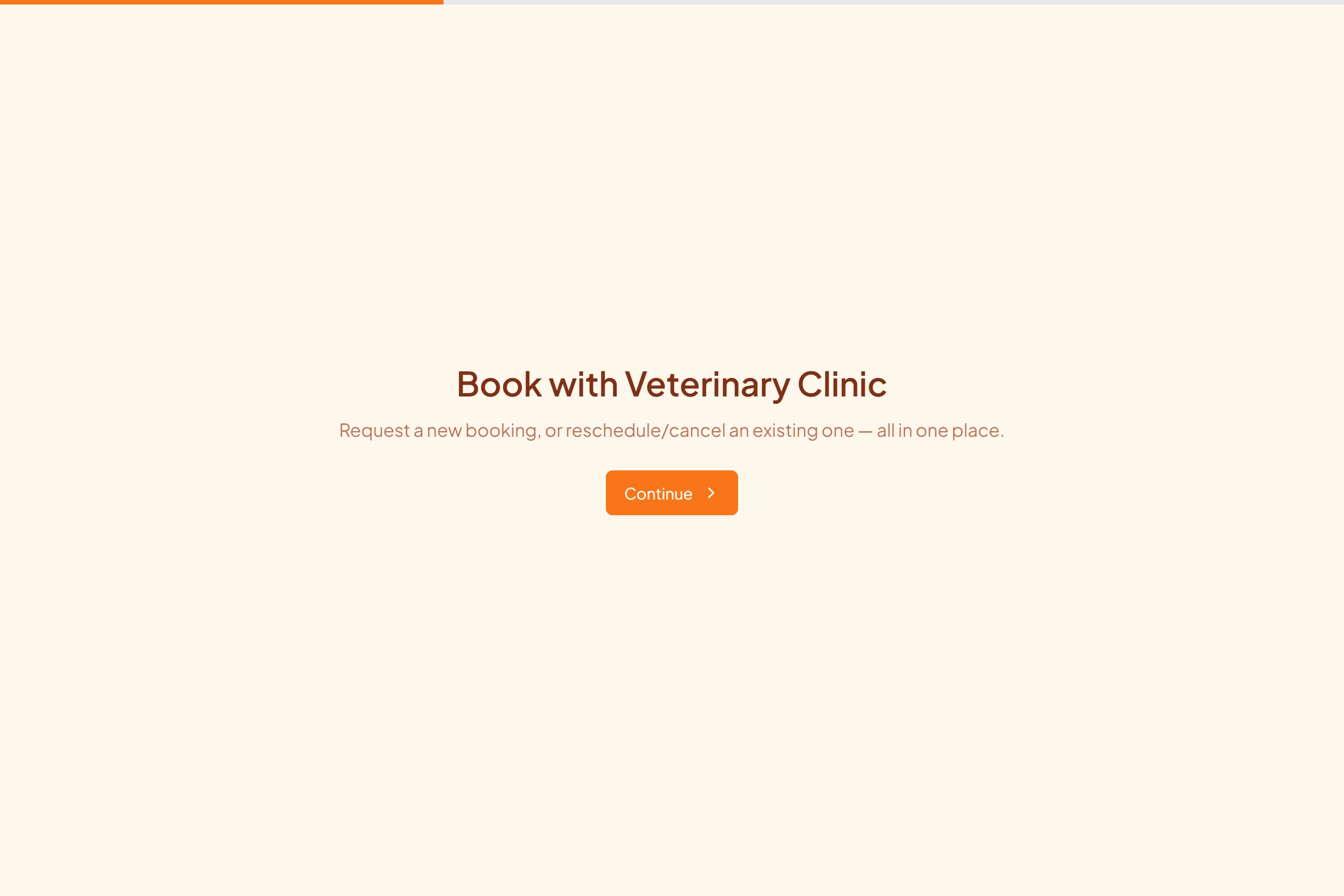 Veterinary Clinic Reschedule / Cancel Request template preview