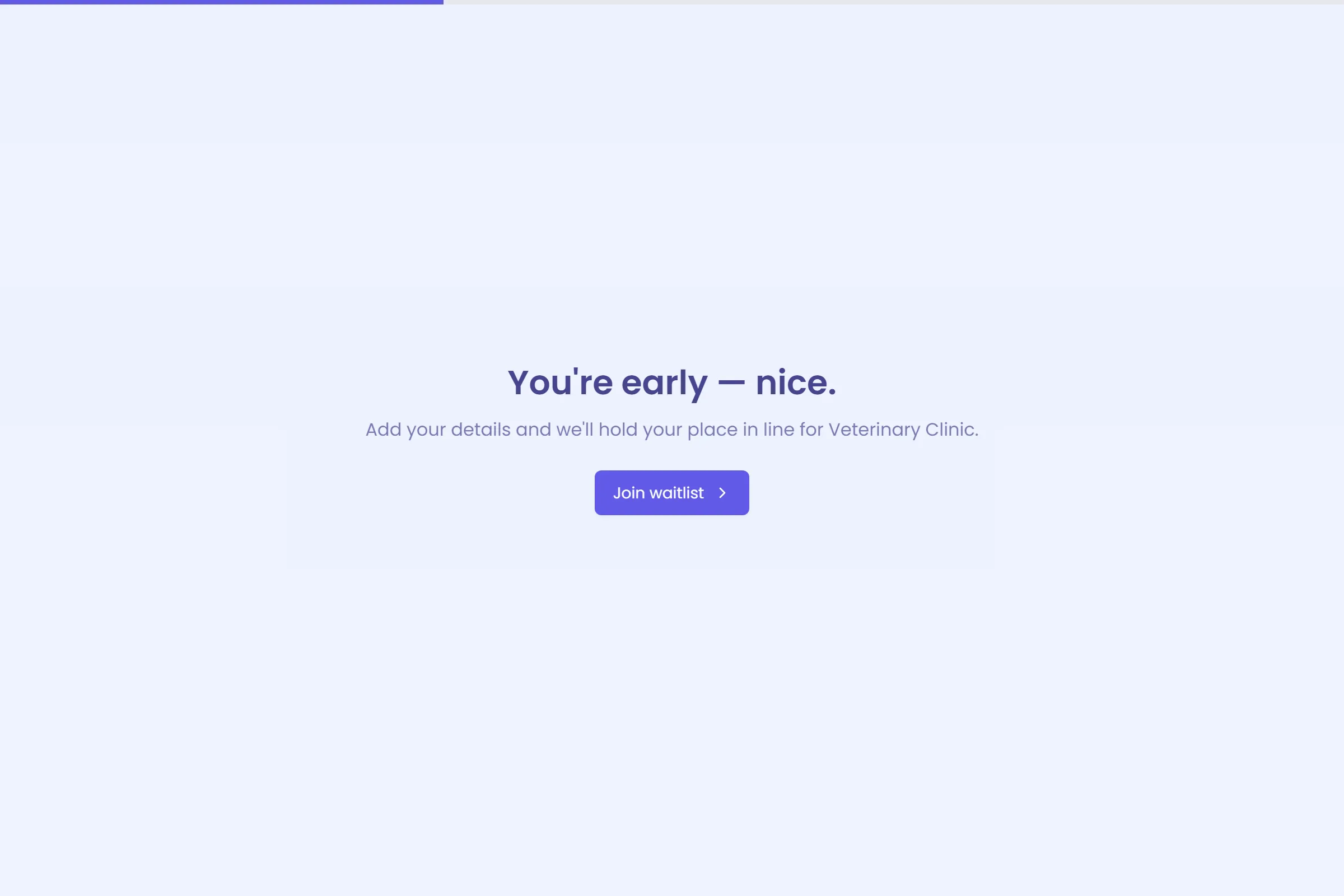 Veterinary Clinic Waitlist template preview