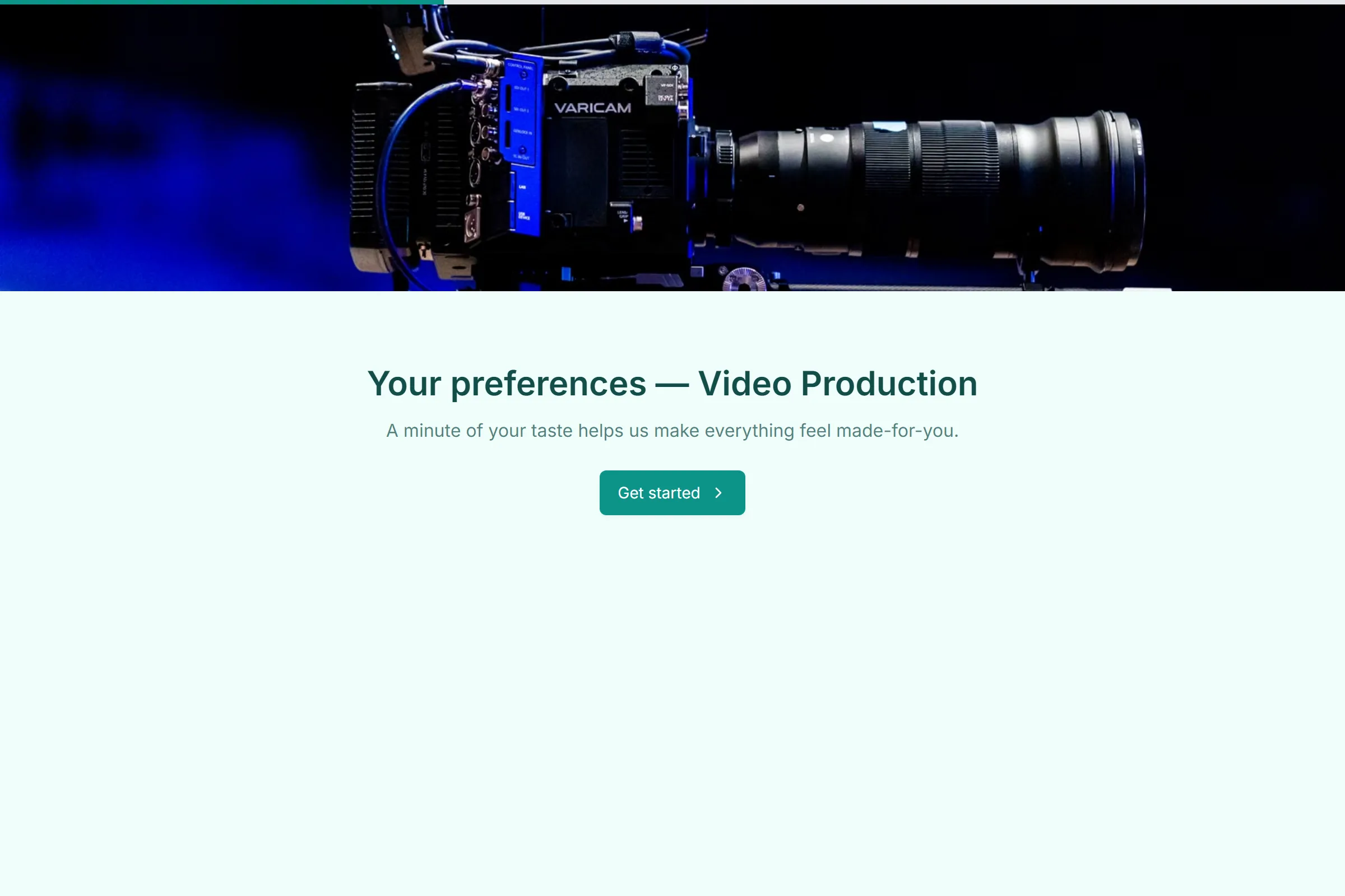 Video Production Design Preferences Board template preview