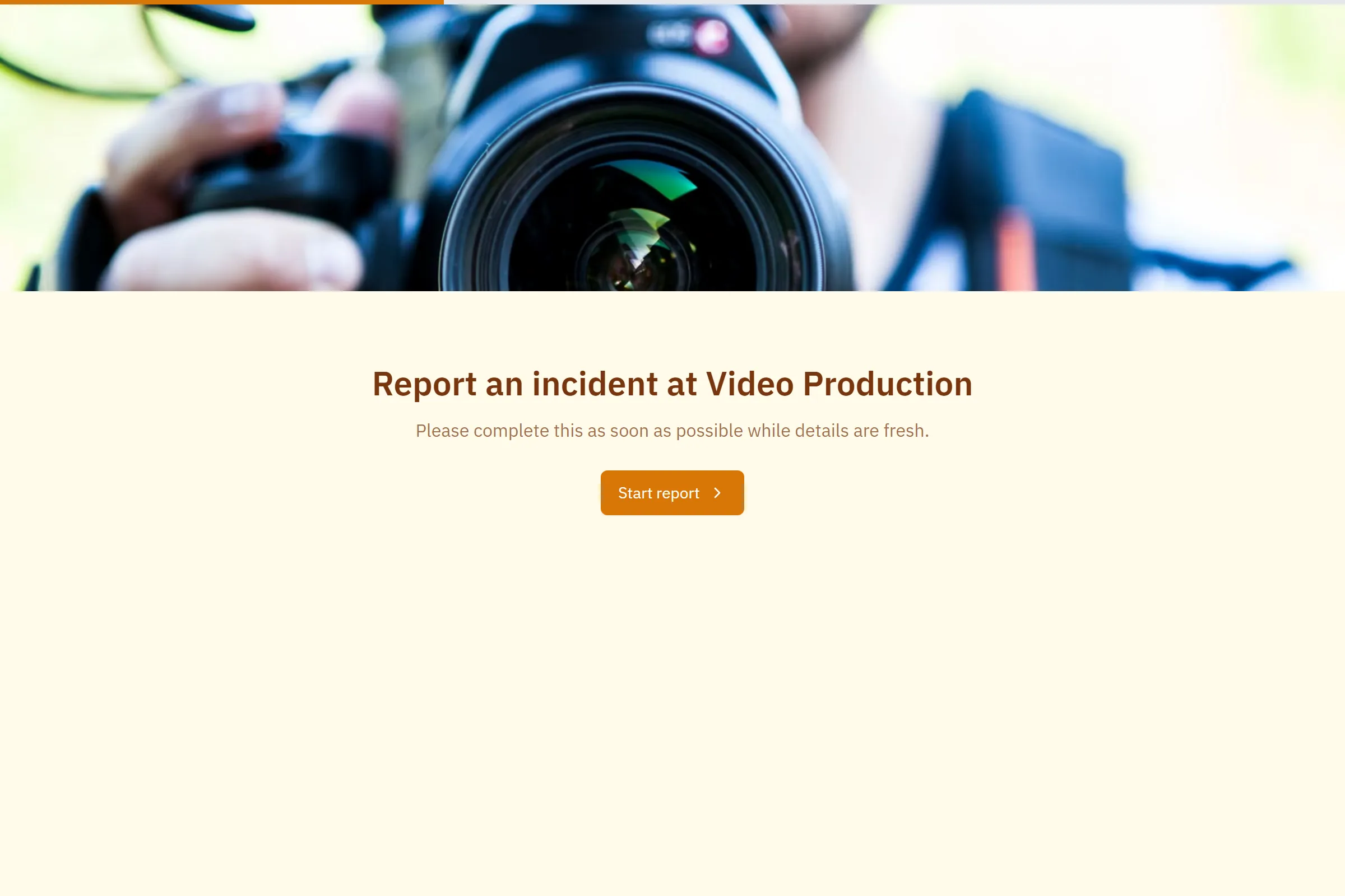Video Production Incident Report template preview