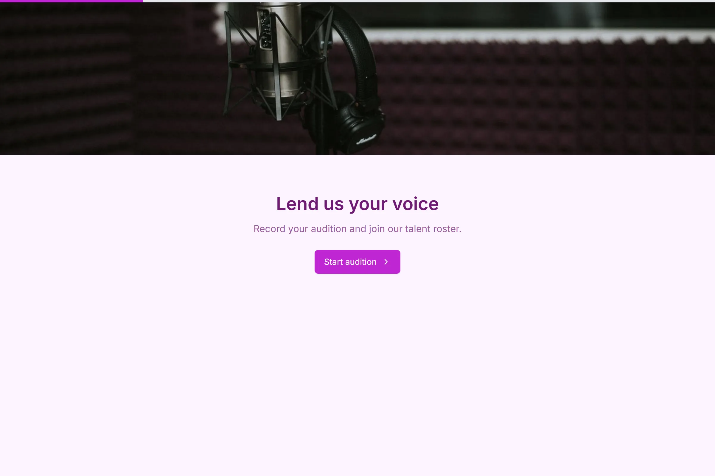 Voiceover Artist Audition template preview