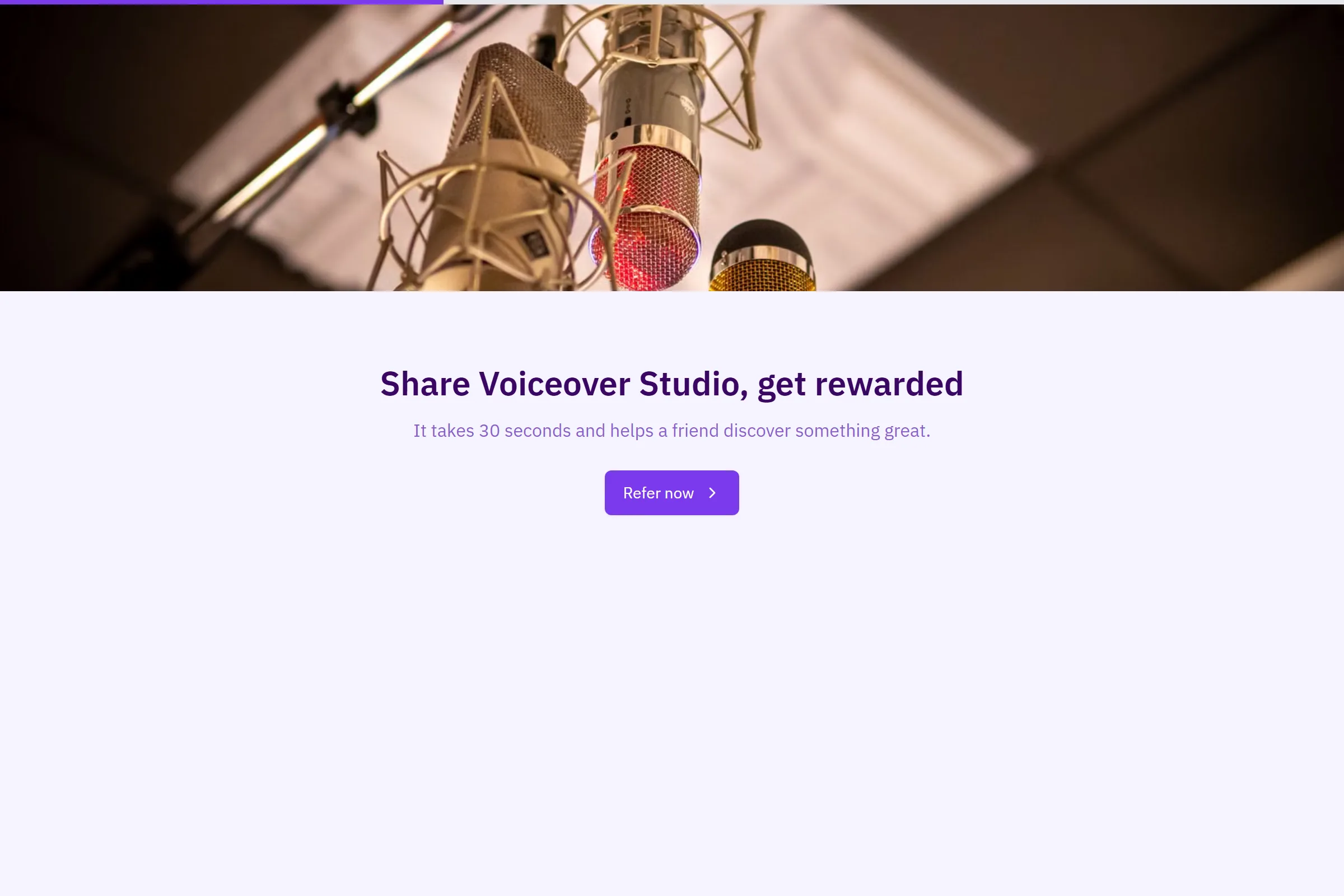 Voiceover Studio Referral Form template preview
