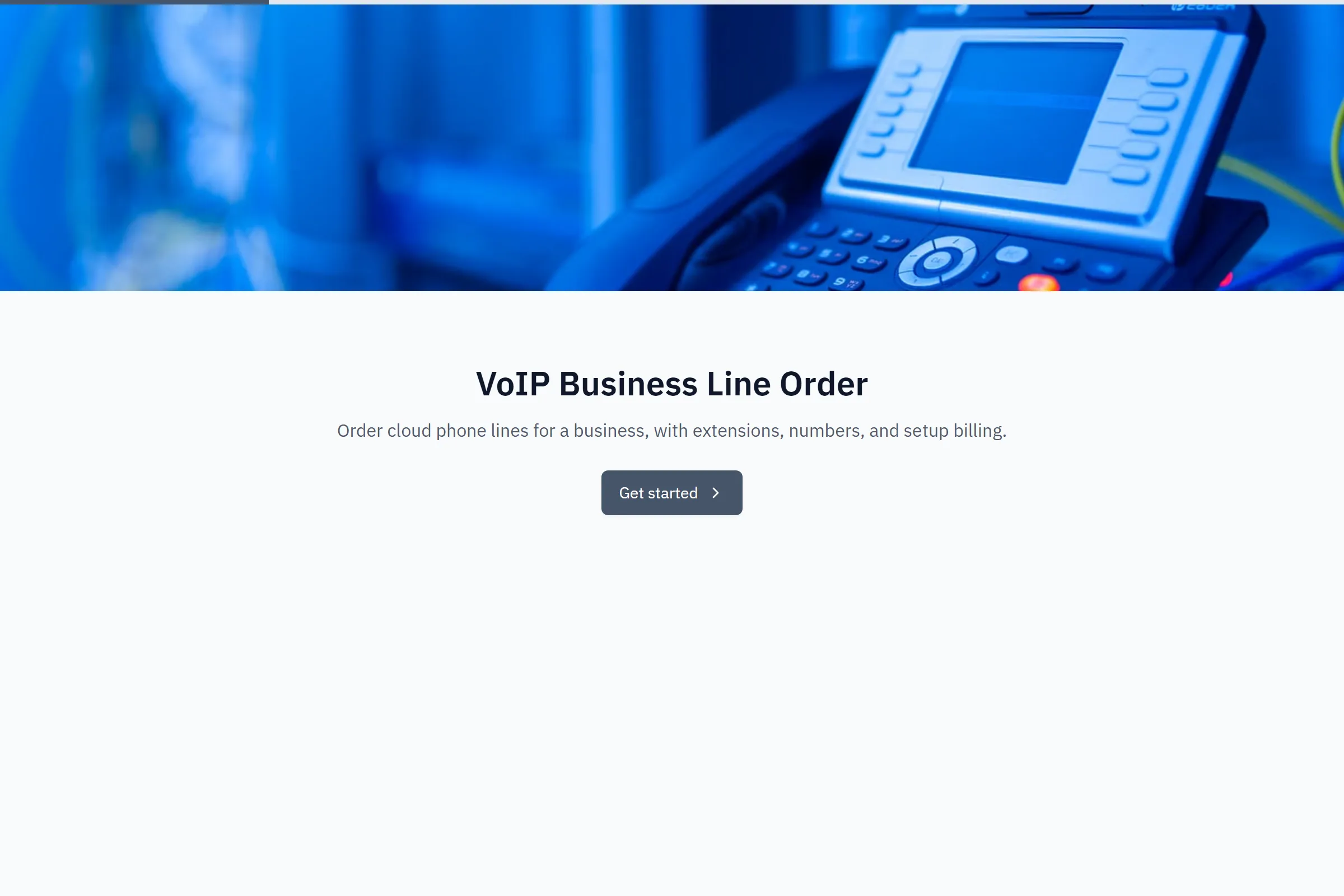 VoIP Business Line Order template preview