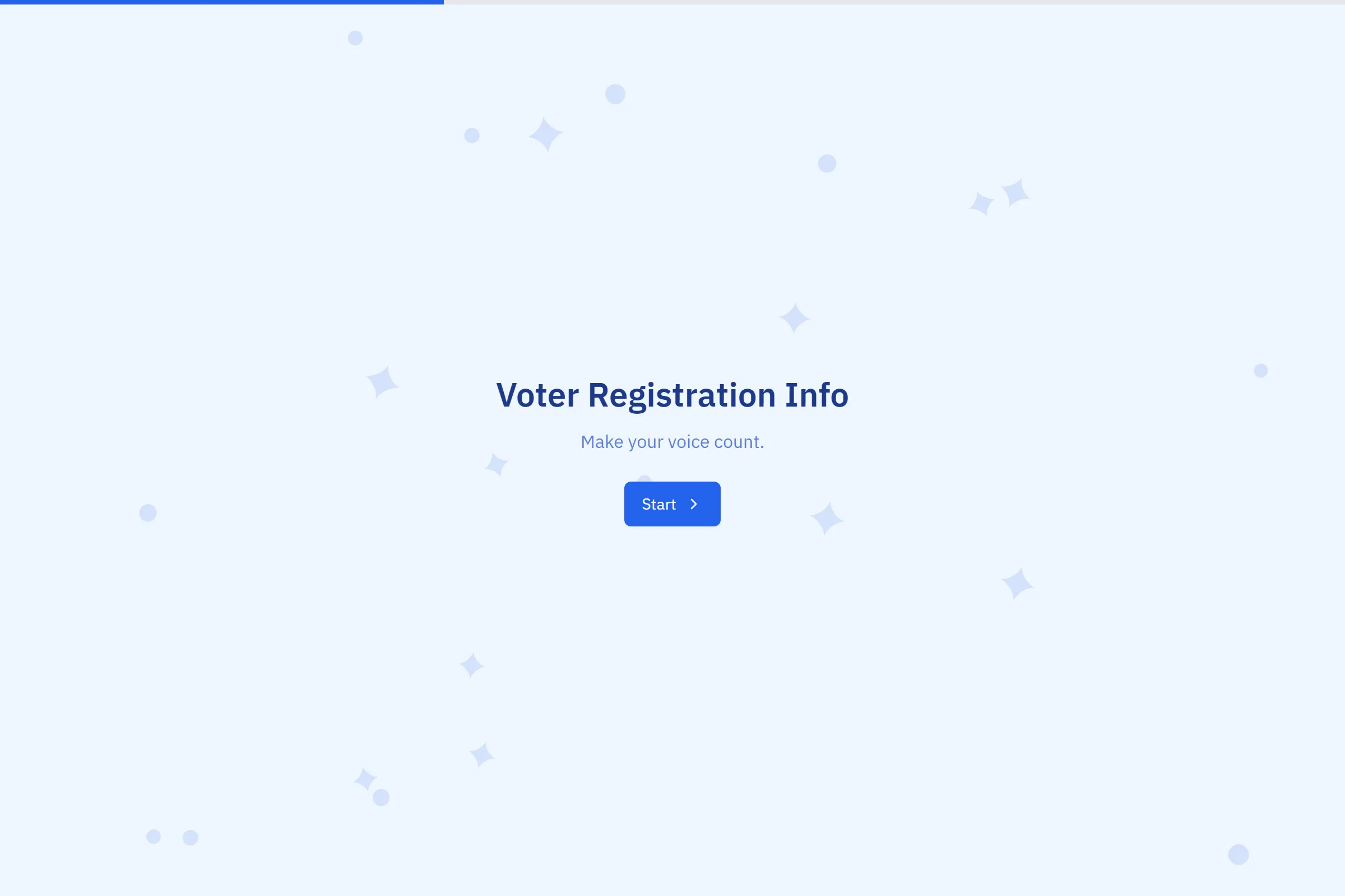 Voter Registration Info template preview