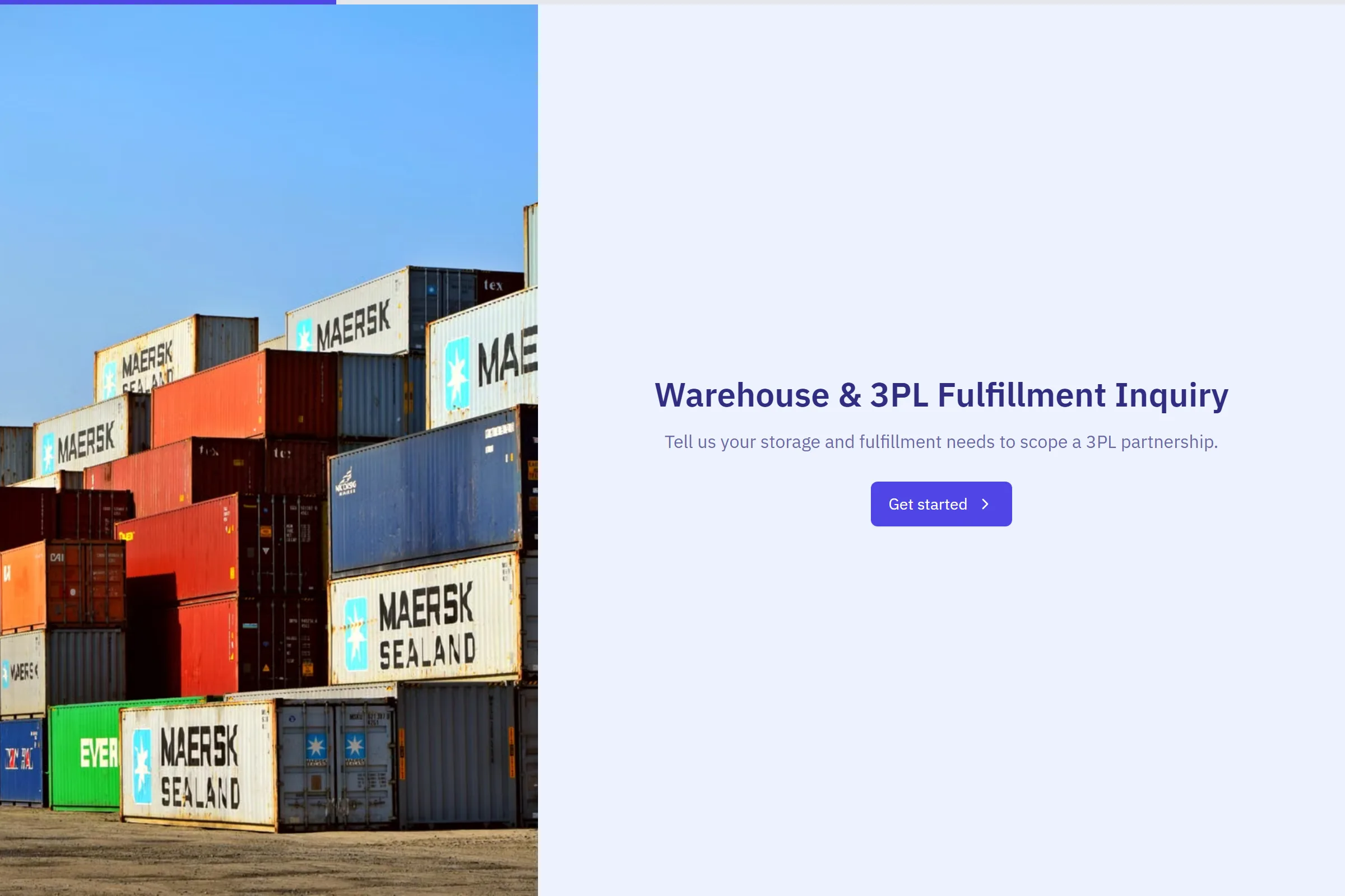 Warehouse & 3PL Fulfillment Inquiry template preview