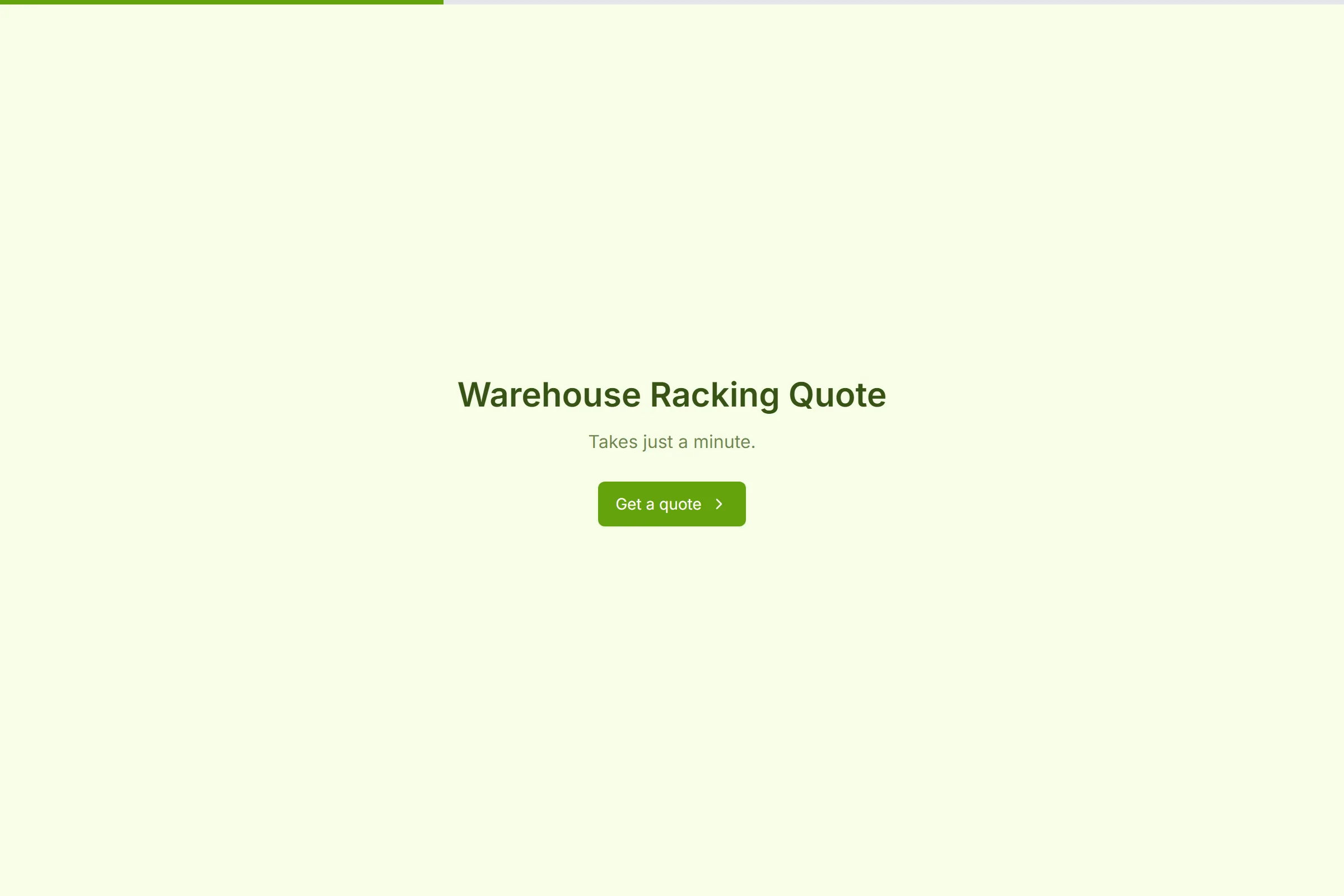 Warehouse Racking Quote template preview