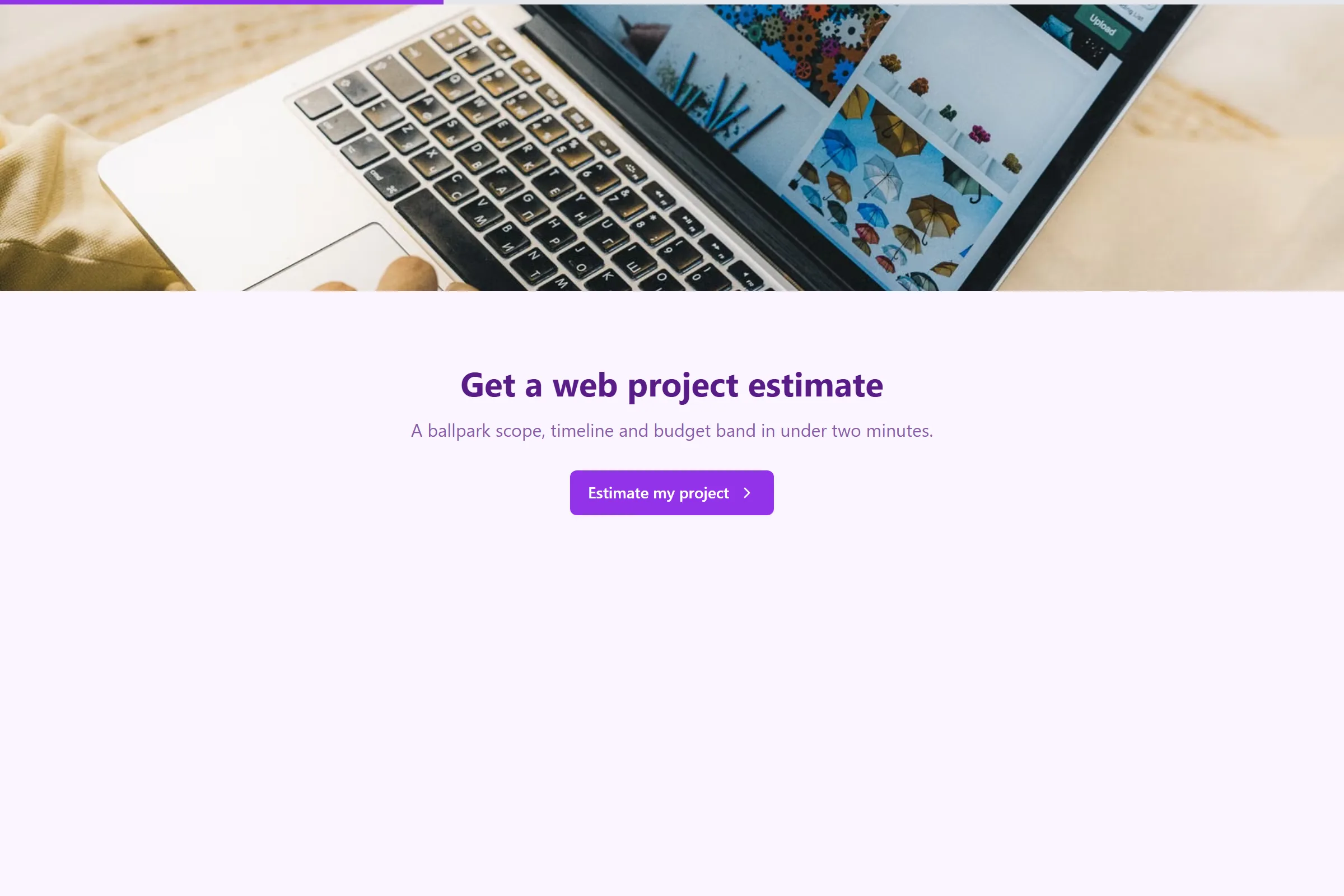 Web Design Project Estimator template preview