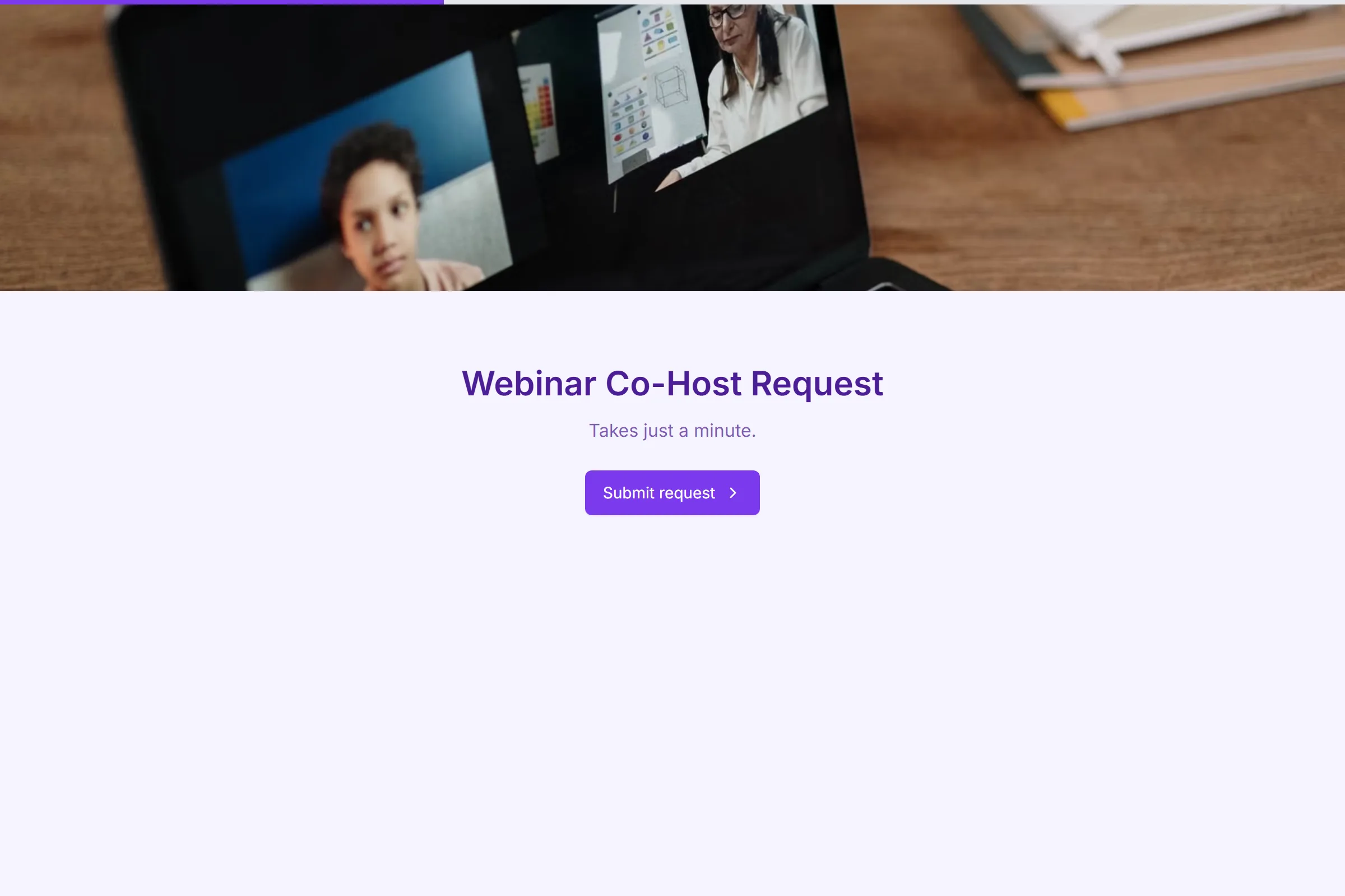 Webinar Co-Host Request template preview