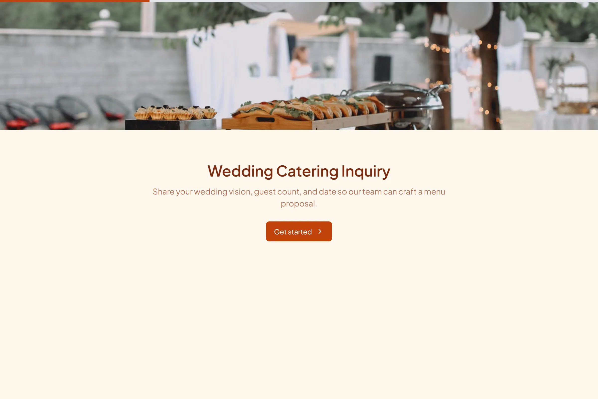 Wedding Catering Inquiry template preview