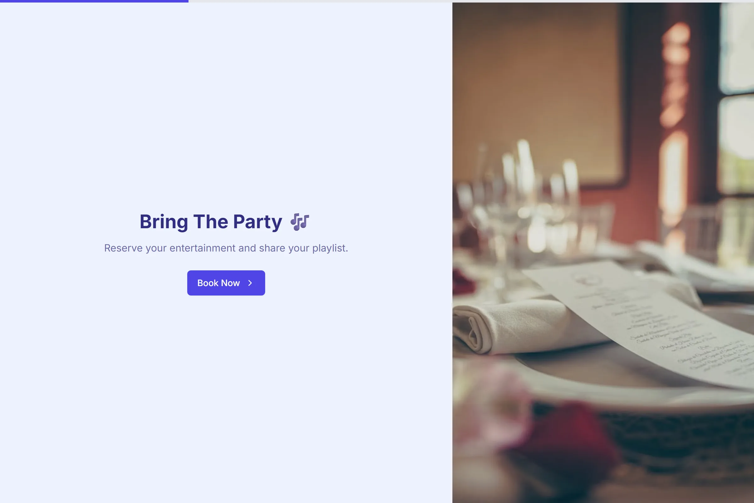 Wedding DJ & Band Booking template preview
